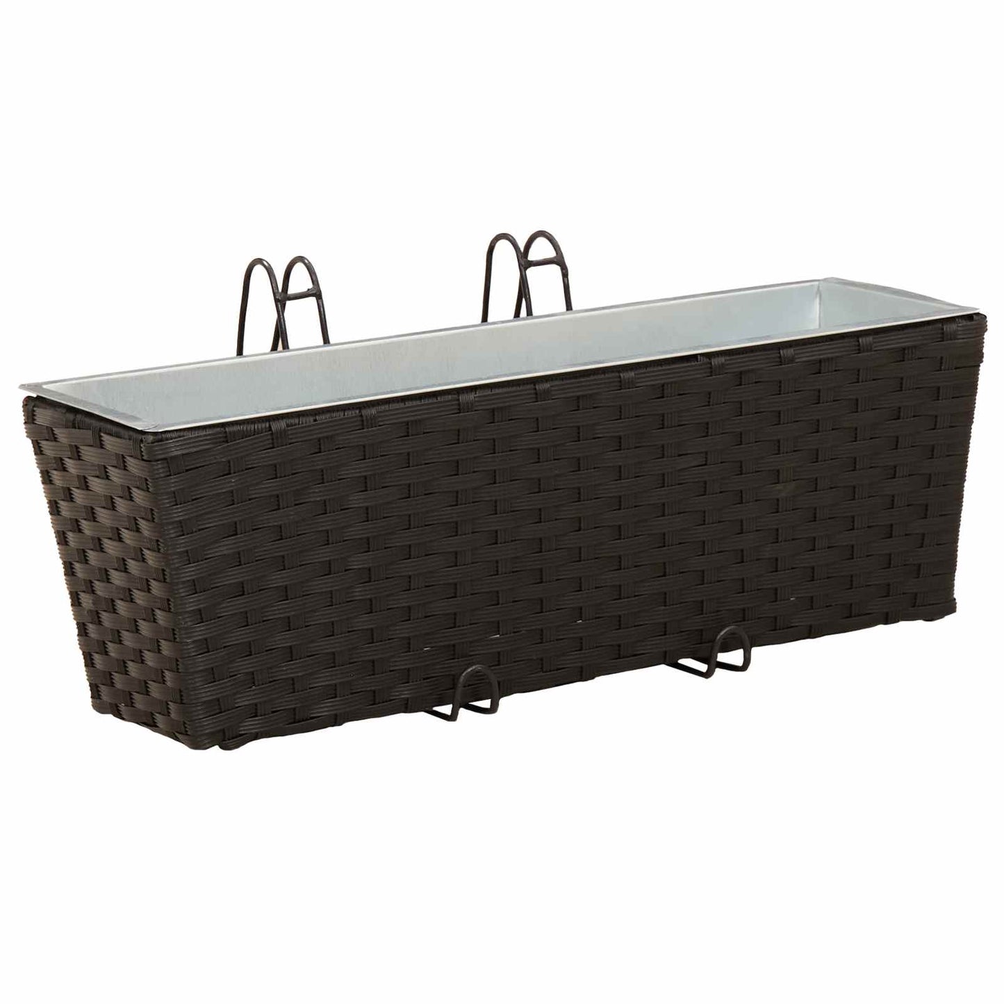 Reling 2 pcs Zwart 50 x 17 x 17 cm Metaal is nu te koop bij PeponiXL, paradijselijk wonen!