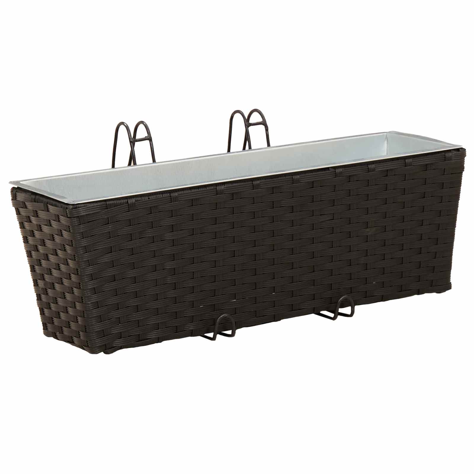 Reling 2 pcs Zwart 50 x 17 x 17 cm Metaal is nu te koop bij PeponiXL, paradijselijk wonen!