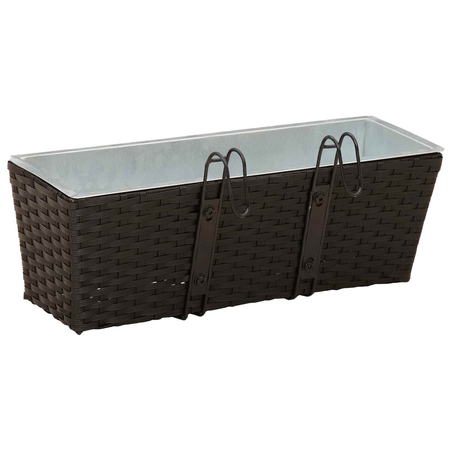 Reling 2 pcs Zwart 50 x 17 x 17 cm Metaal is nu te koop bij PeponiXL, paradijselijk wonen!