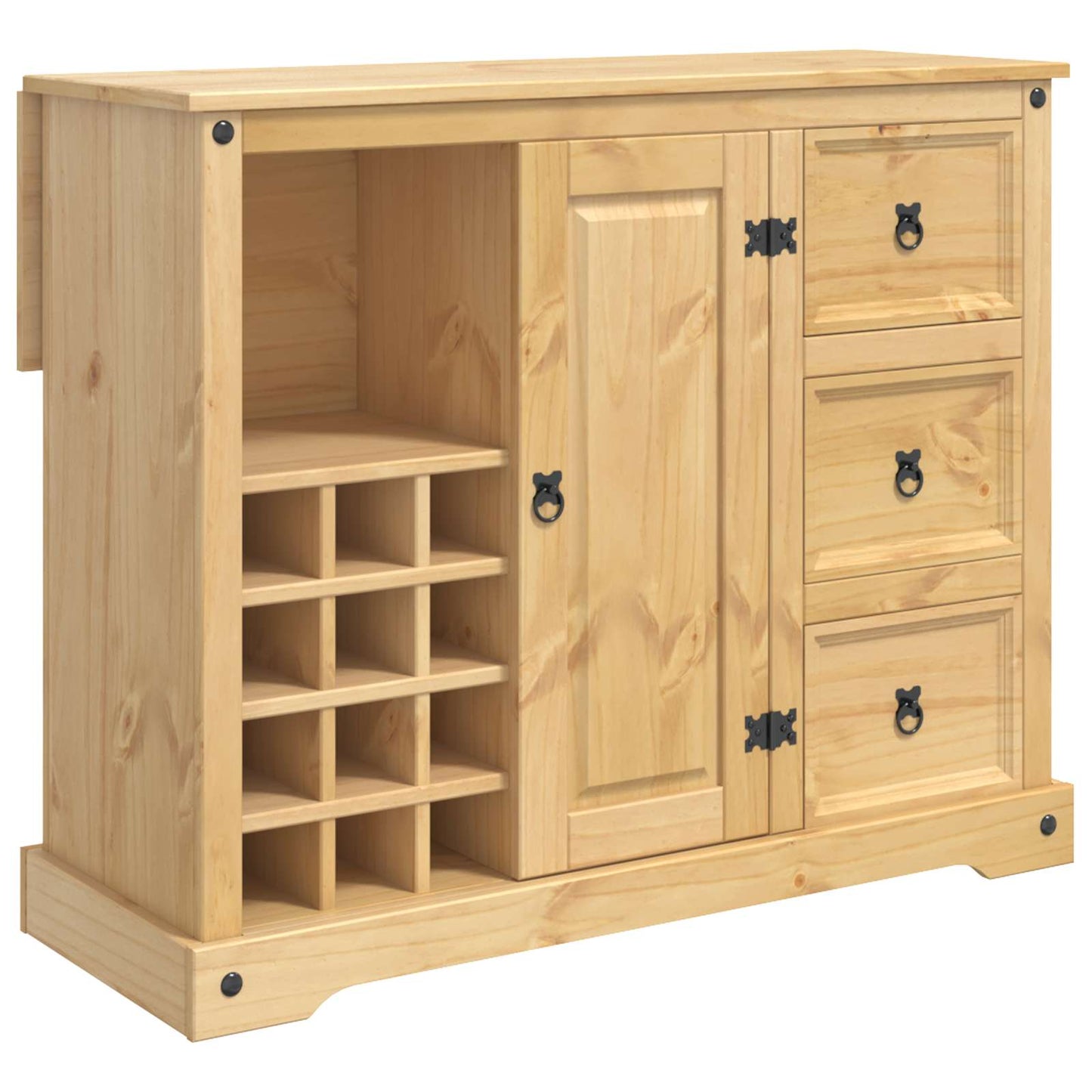 Keukenopslag Honing Wax 112 x 70 x 91,5 cm Massief dennenhout