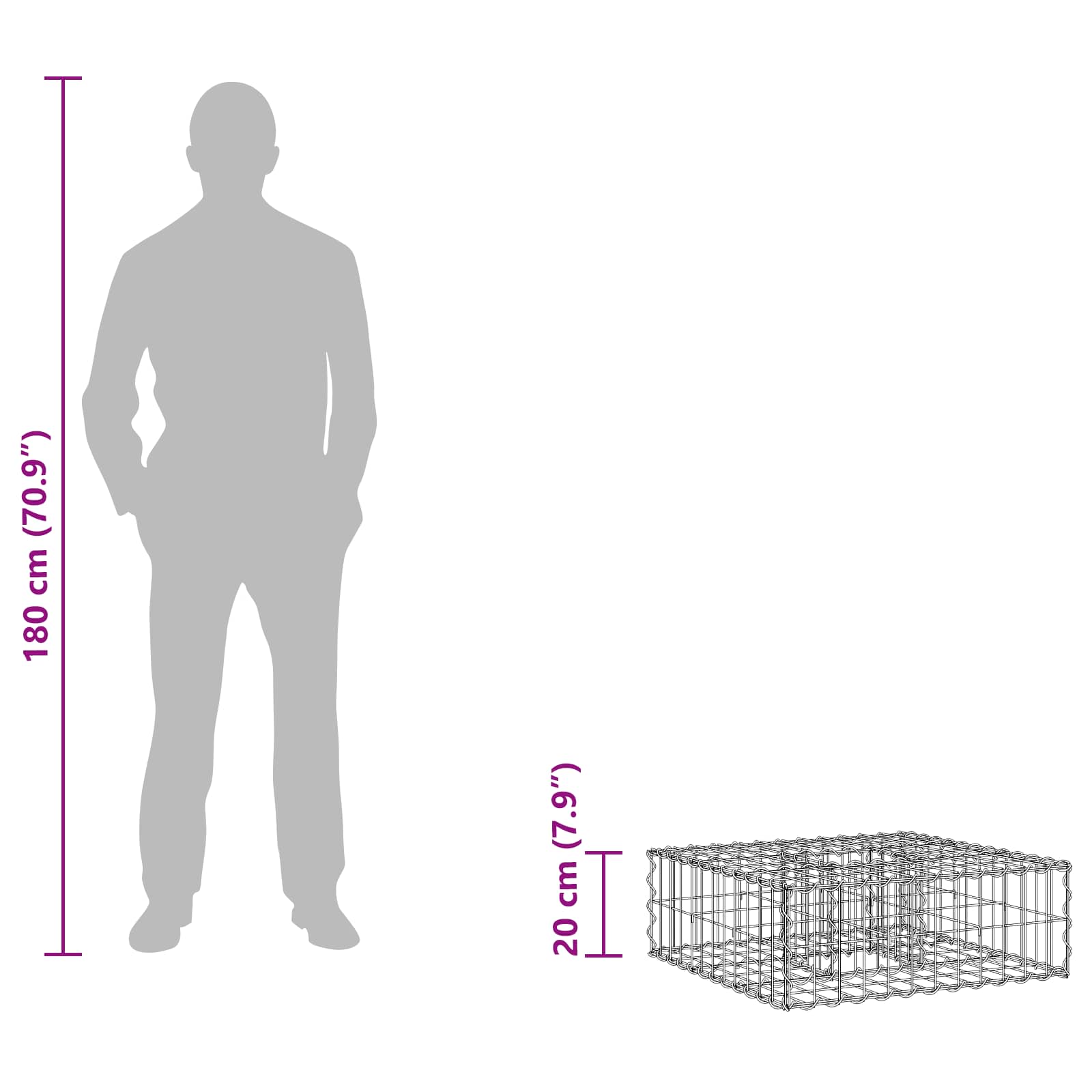 Gabion Verhoogd Bed Zilver is nu te koop bij PeponiXL, paradijselijk wonen!