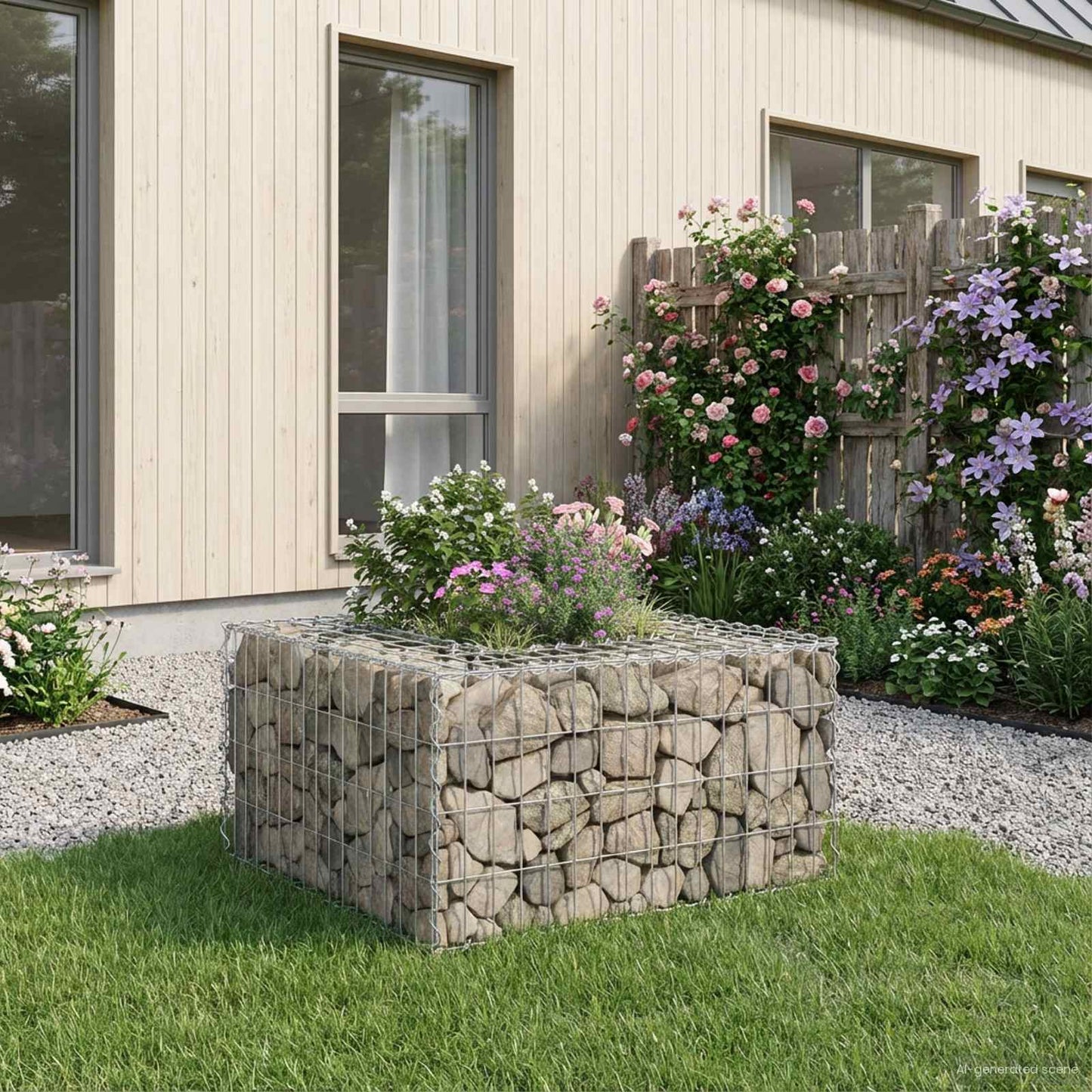 Gabion Verhoogd Bed Zilver is nu te koop bij PeponiXL, paradijselijk wonen!