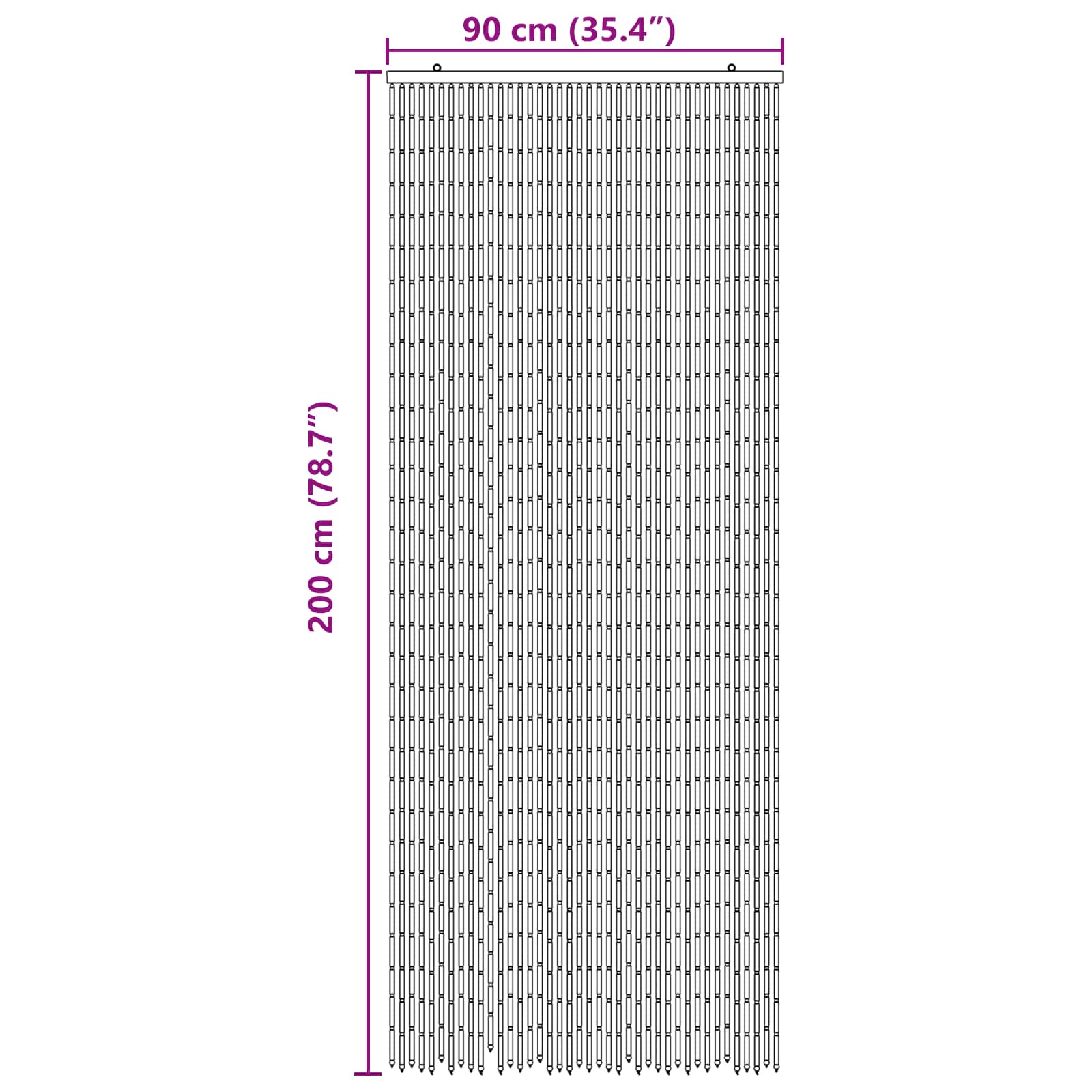 Insect Deurgordijn Meerkleurig 90 x 200 cm Bamboe is nu te koop bij PeponiXL, paradijselijk wonen!