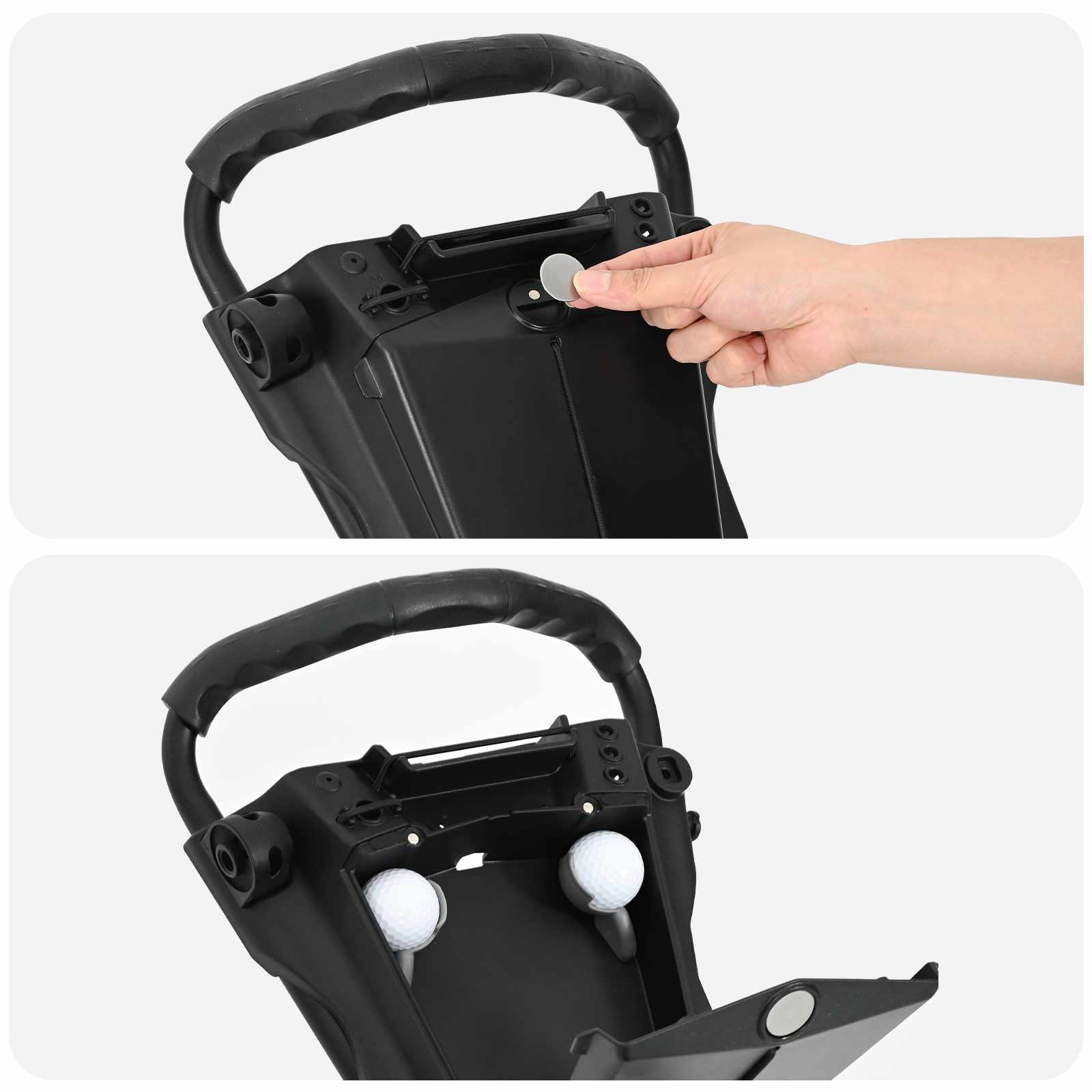 Golf trolley Zwart 95 x 60 x 130 cm IJzer is nu te koop bij PeponiXL, paradijselijk wonen!