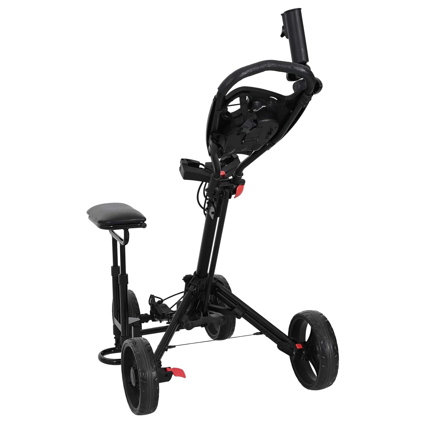 Golf trolley met zitplaats Zwart Aluminium Opvouwbaar is nu te koop bij PeponiXL, paradijselijk wonen!