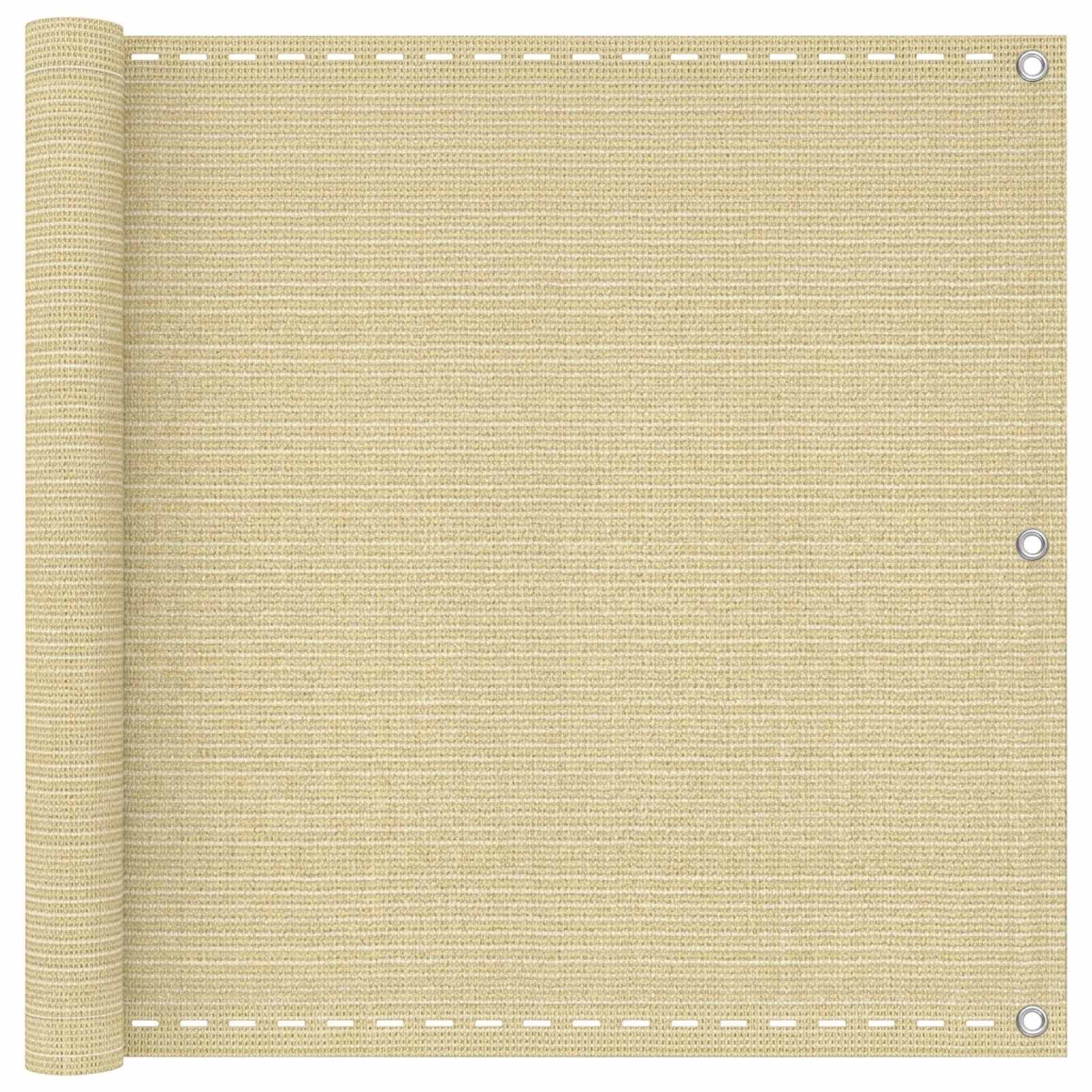 Balkon Scherm Beige 120 x 700 cm HDPE en Aluminium is nu te koop bij PeponiXL, paradijselijk wonen!