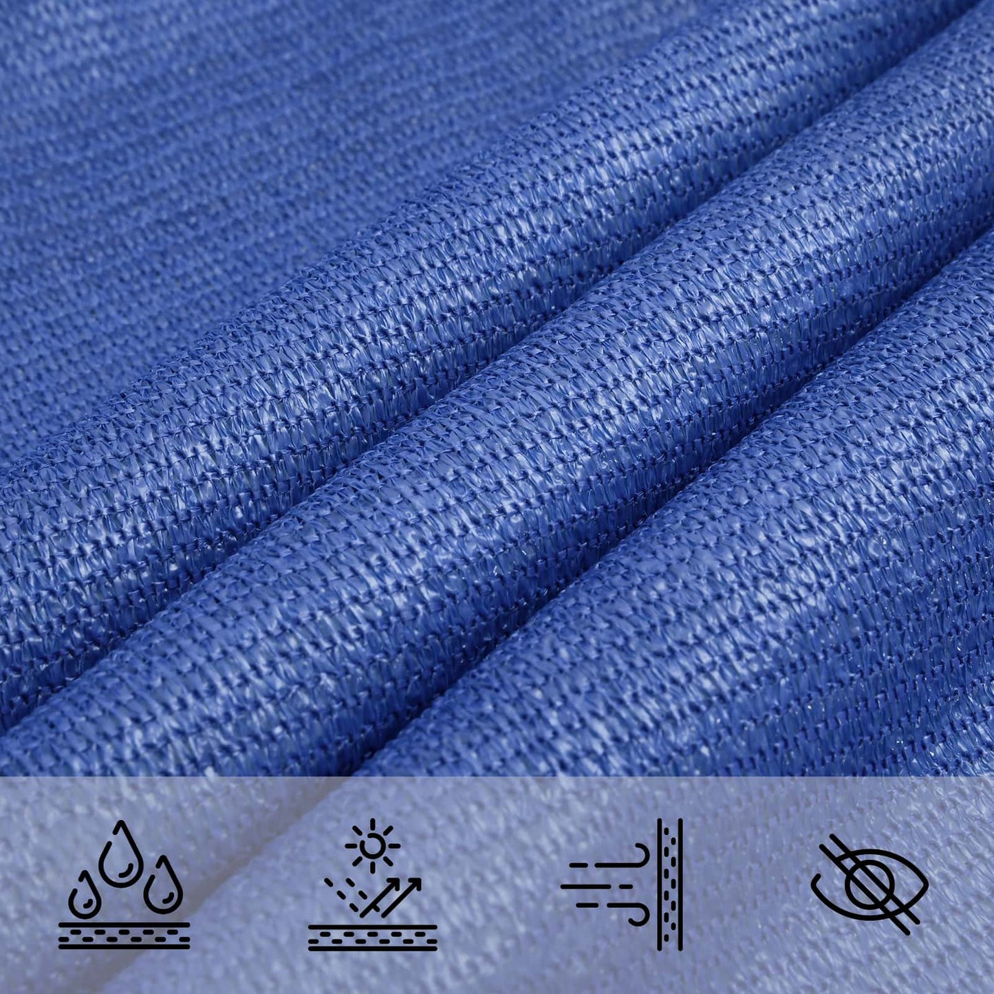 Zonneschaduwzeil Blauw 2 x 2 x 2 m HDPE is nu te koop bij PeponiXL, paradijselijk wonen!