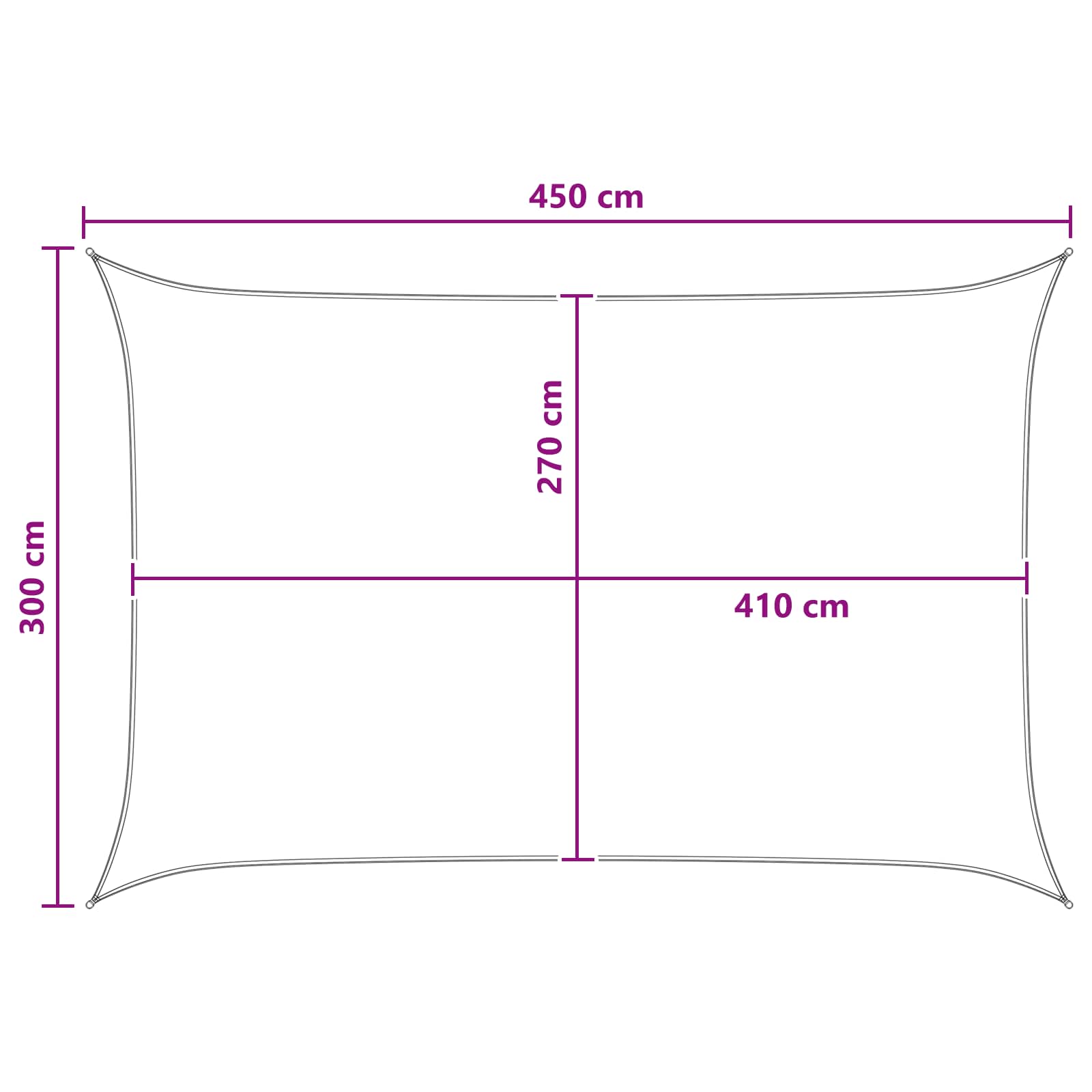 Zonneschaduwzeil Geel en Wit 3 x 4,5 m HDPE is nu te koop bij PeponiXL, paradijselijk wonen!