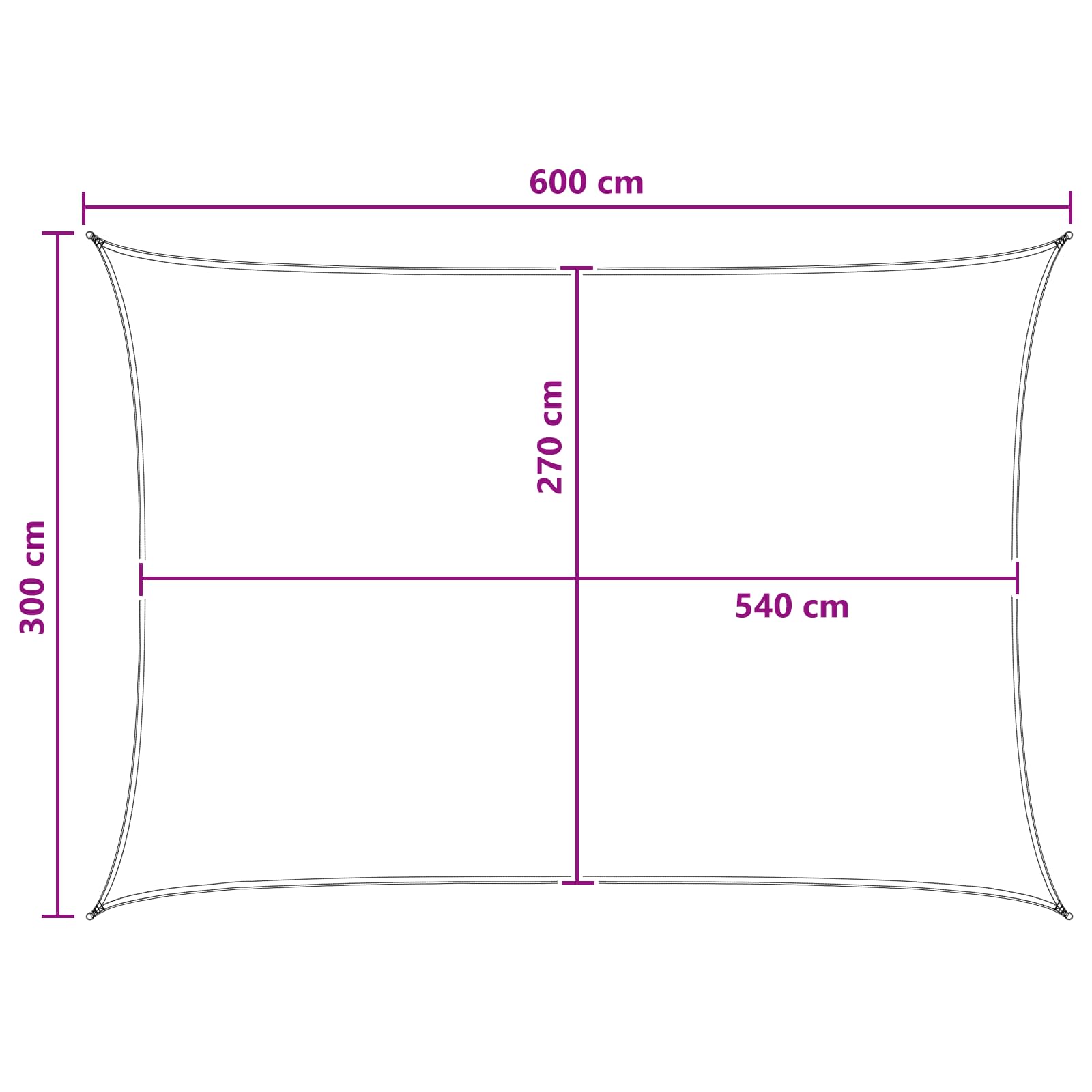 Zonneschaduwzeil Geel en Wit 3 x 6 m HDPE is nu te koop bij PeponiXL, paradijselijk wonen!