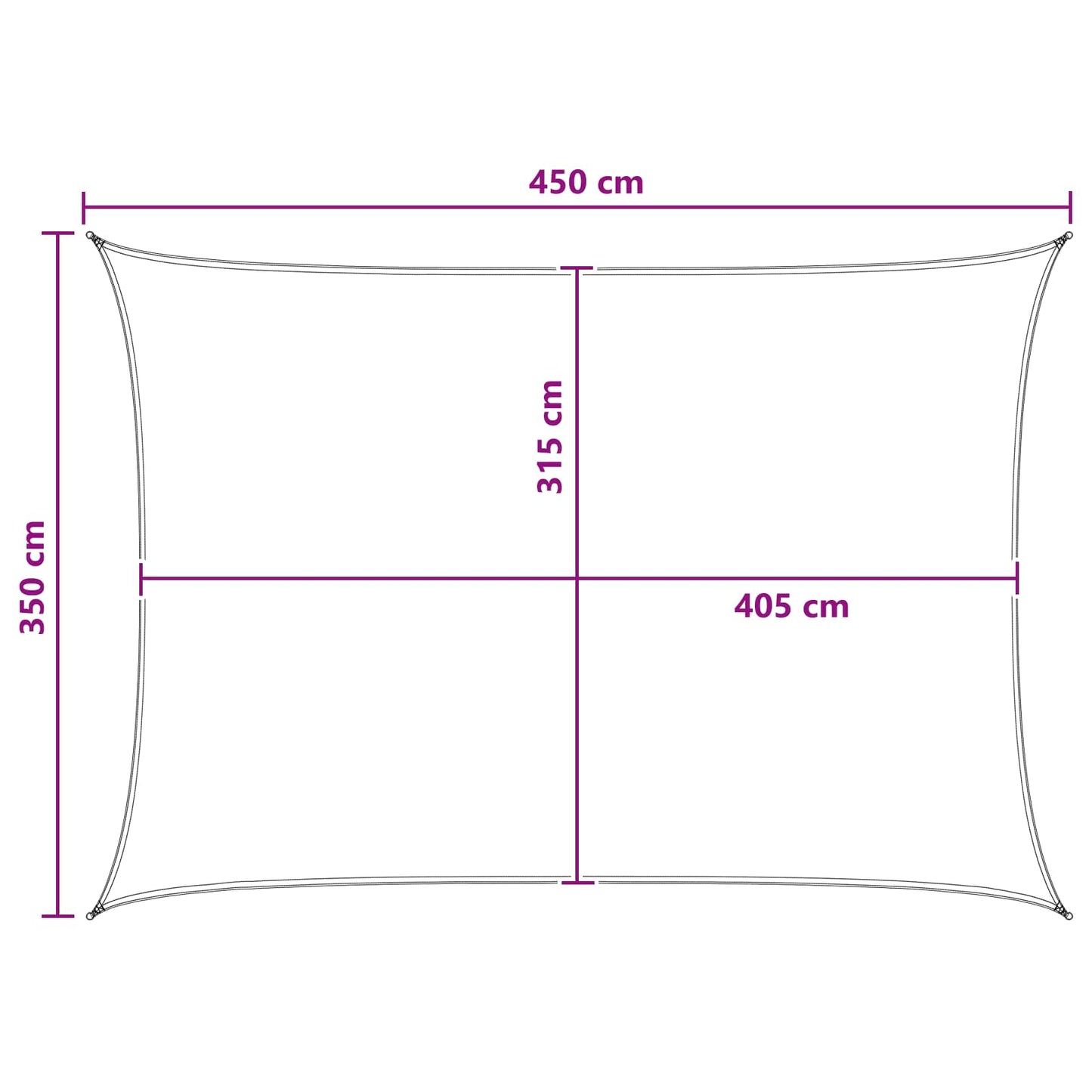 Zonneschaduwzeil Geel en Wit 3,5 x 4,5 m HDPE is nu te koop bij PeponiXL, paradijselijk wonen!