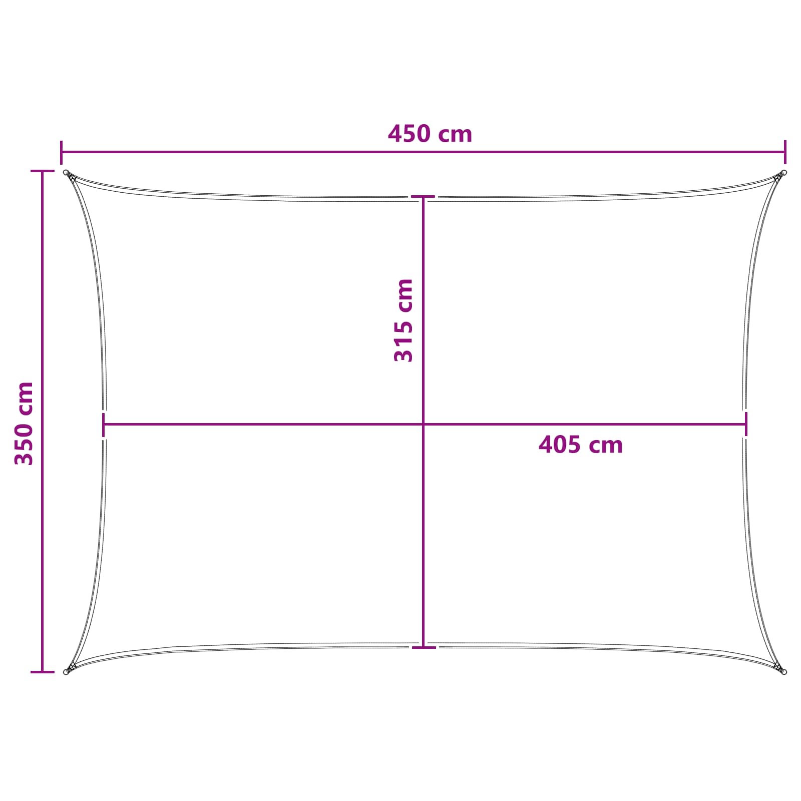 Zonneschaduwzeil Geel en Wit 3,5 x 4,5 m HDPE is nu te koop bij PeponiXL, paradijselijk wonen!