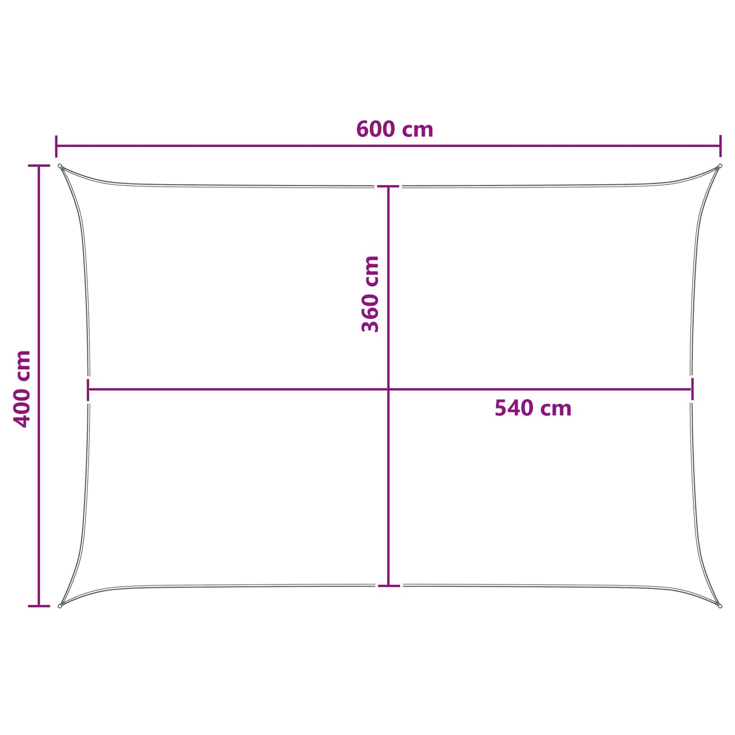 Zonneschaduwzeil Geel en Wit 4 x 6 m HDPE is nu te koop bij PeponiXL, paradijselijk wonen!