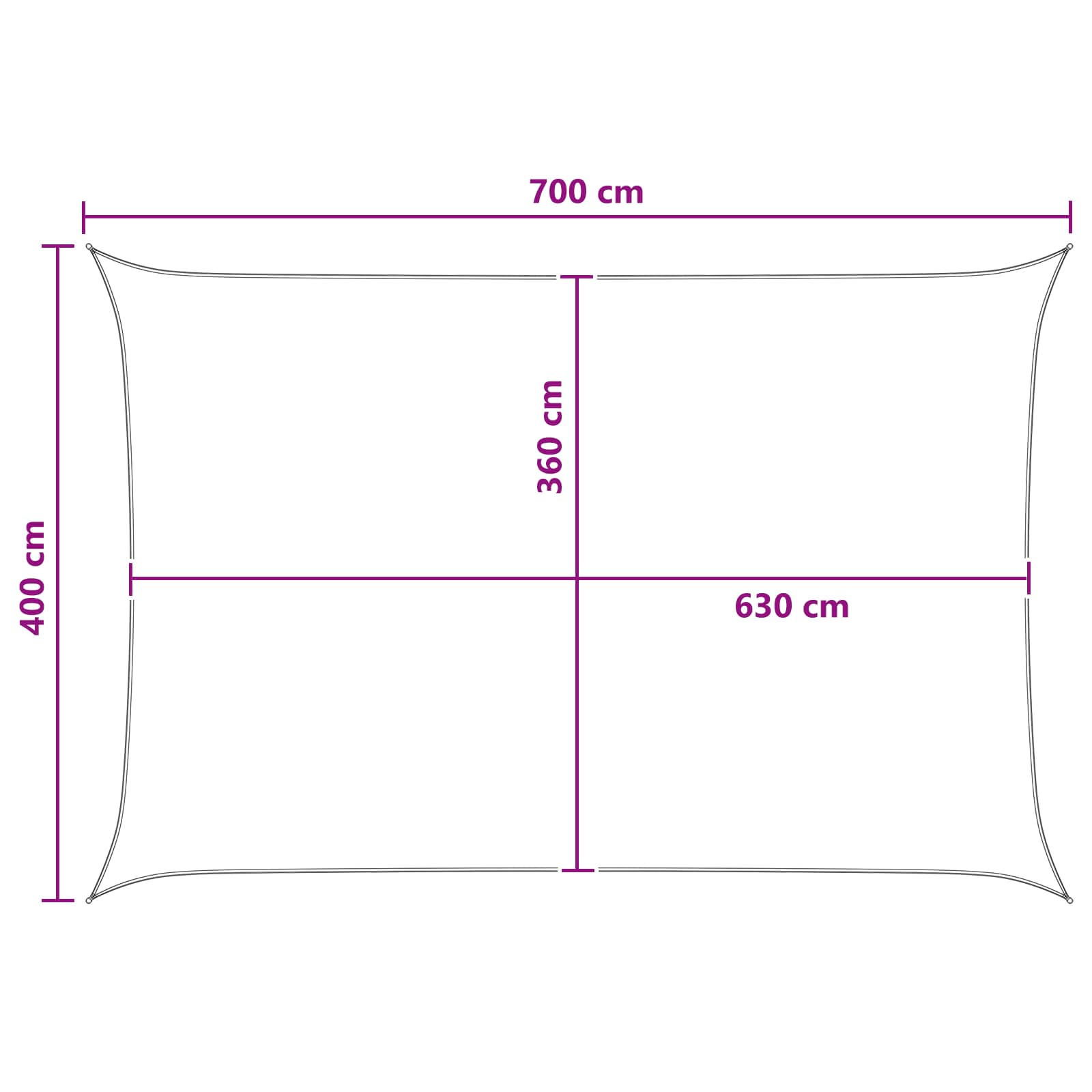 Zonneschaduwzeil Geel en Wit 4 x 7 m HDPE is nu te koop bij PeponiXL, paradijselijk wonen!