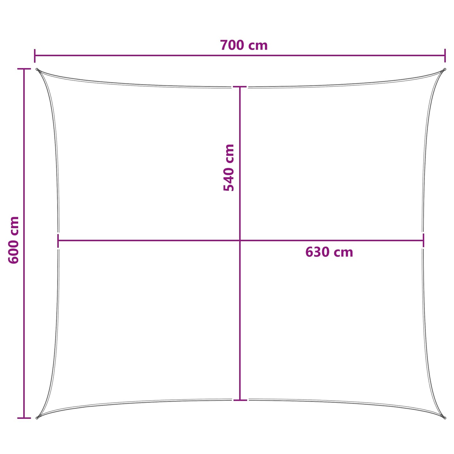 Zonneschaduwzeil Geel en Wit 6 x 7 m HDPE is nu te koop bij PeponiXL, paradijselijk wonen!