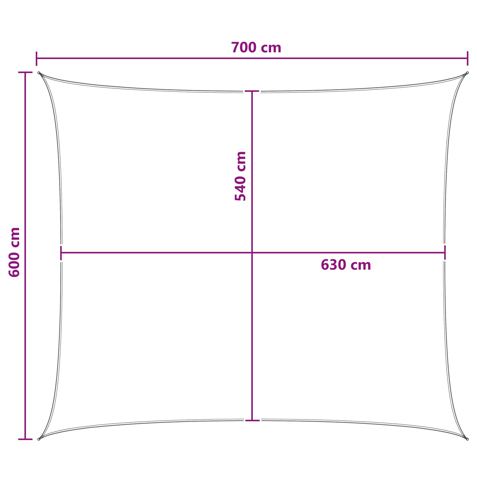 Zonneschaduwzeil Geel en Wit 6 x 7 m HDPE is nu te koop bij PeponiXL, paradijselijk wonen!