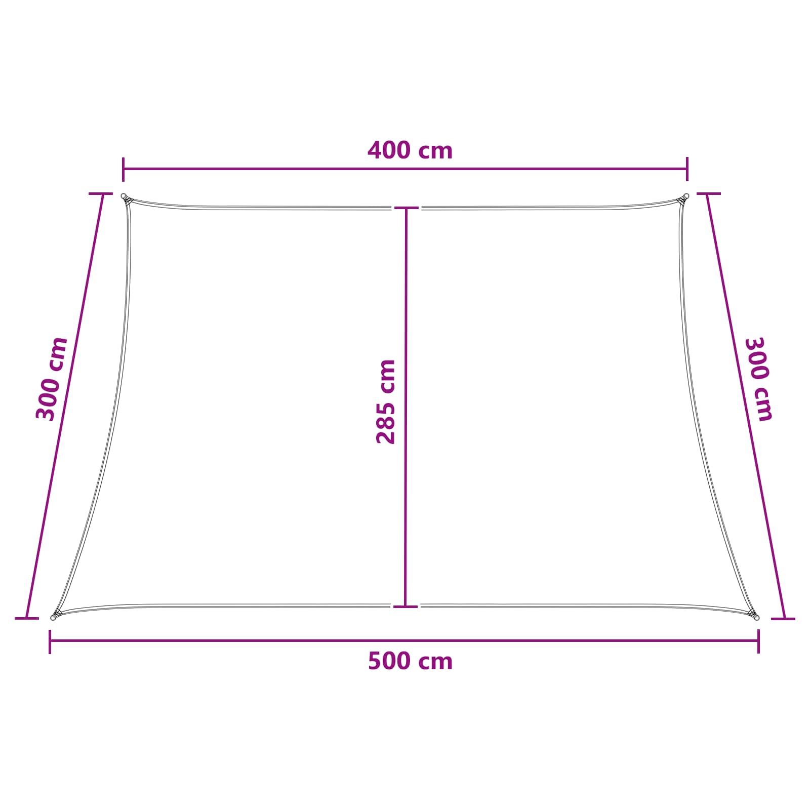 Zonneschaduwzeil Geel en Wit 4 / 5 x 3 m HDPE is nu te koop bij PeponiXL, paradijselijk wonen!