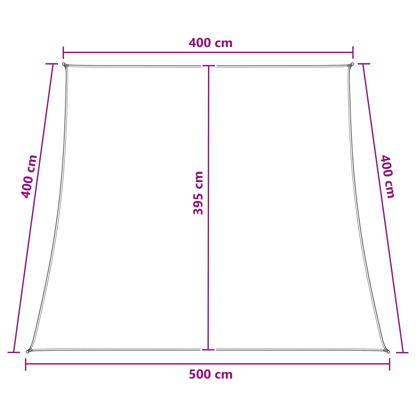 Zonneschaduwzeil Geel en Wit 4 / 5 x 4 m HDPE is nu te koop bij PeponiXL, paradijselijk wonen!