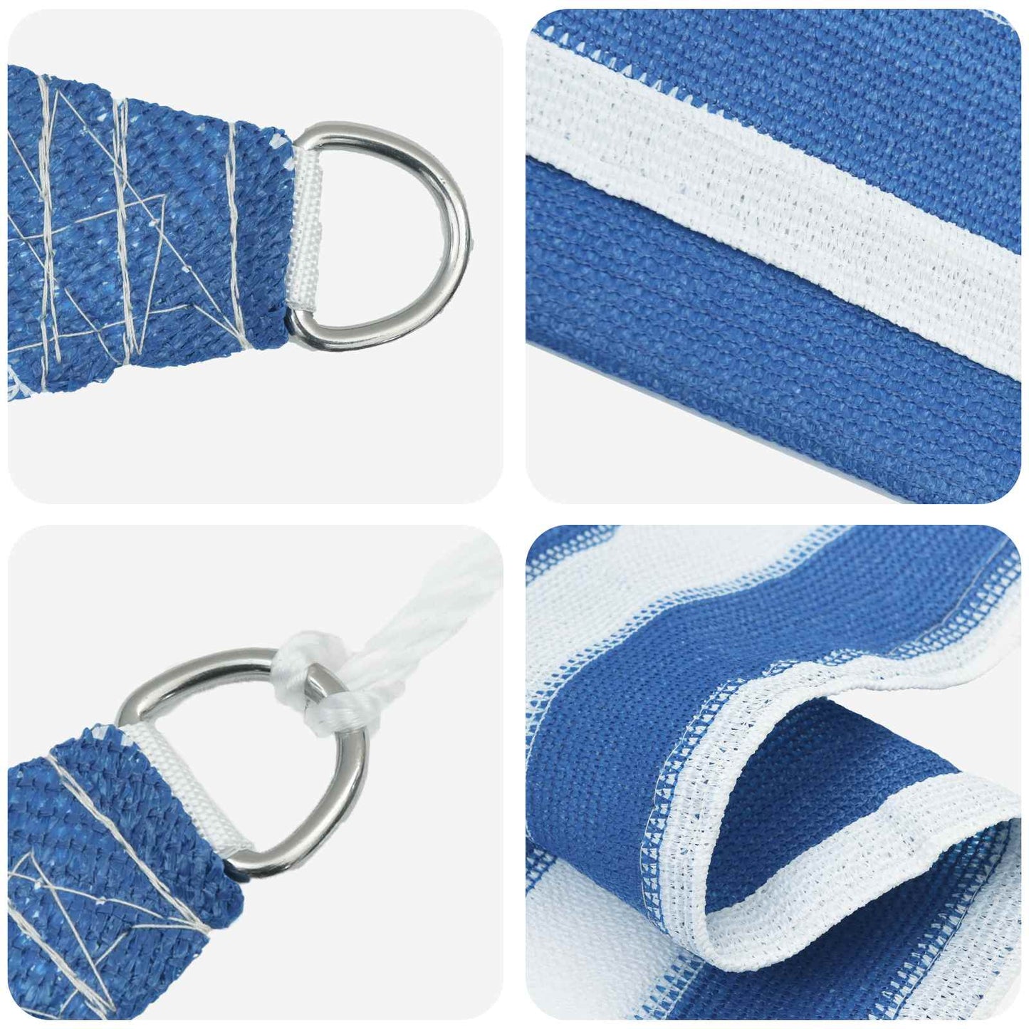 Zonneschaduwzeil Blauw en Wit 4 x 4 m HDPE is nu te koop bij PeponiXL, paradijselijk wonen!