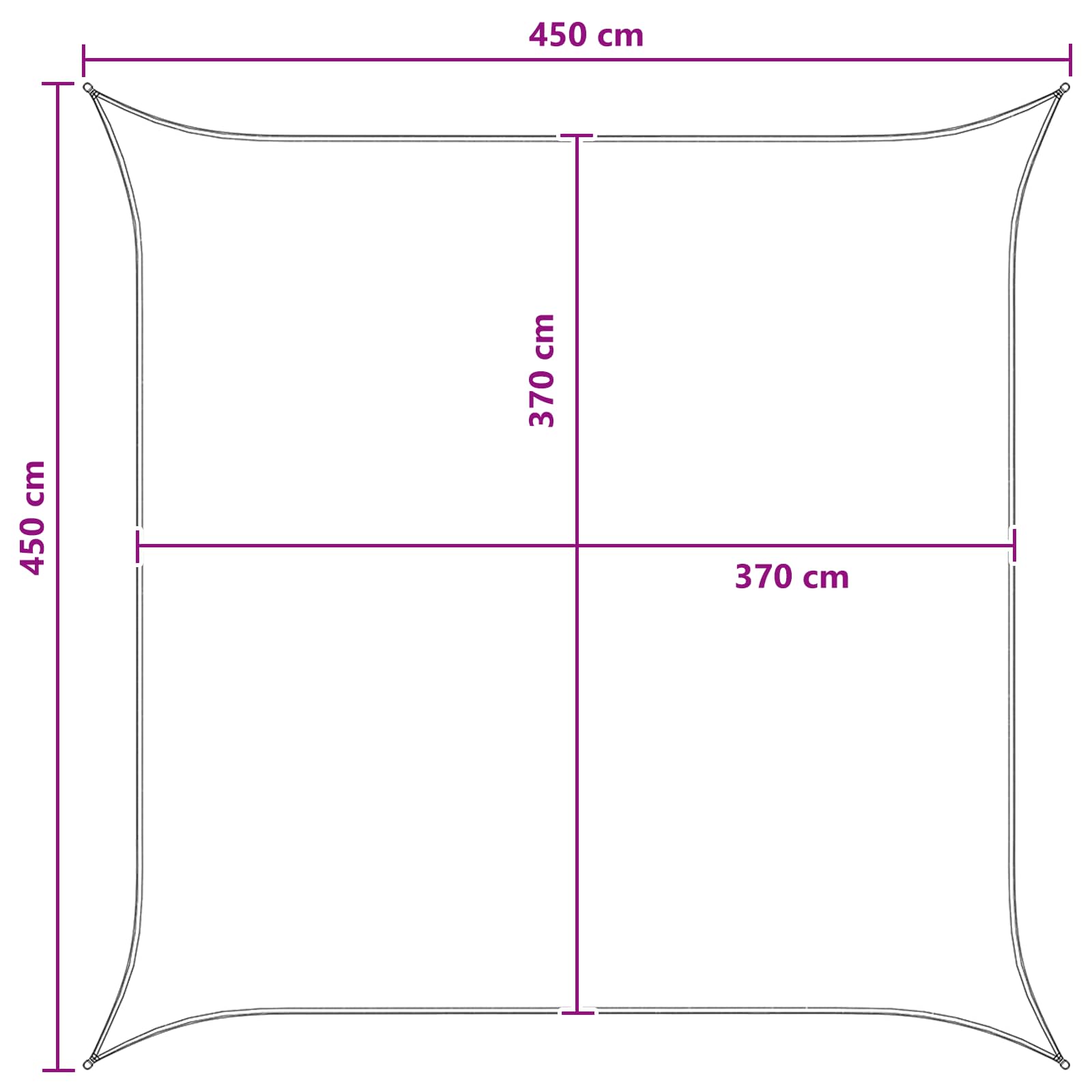 Zonneschaduwzeil Blauw en Wit 4,5 x 4,5 m HDPE is nu te koop bij PeponiXL, paradijselijk wonen!