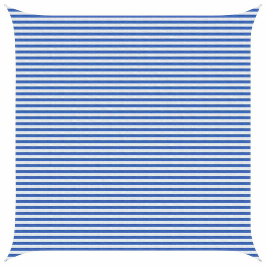 Zonneschaduwzeil Blauw en Wit 5 x 5 m HDPE is nu te koop bij PeponiXL, paradijselijk wonen!