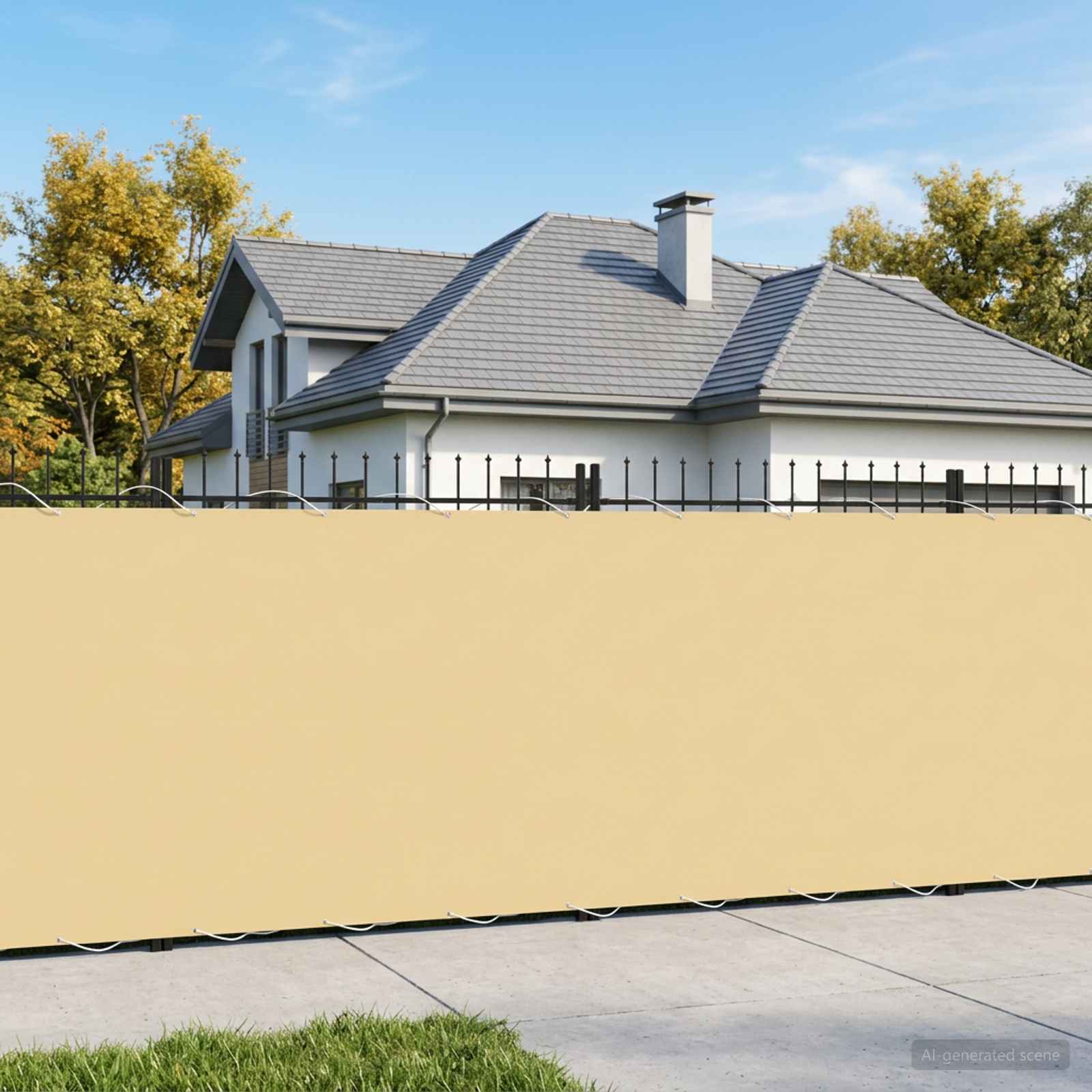 Balkon Privacy Scherm 150 x 400 cm Stof met PU-coating Zand is nu te koop bij PeponiXL, paradijselijk wonen!