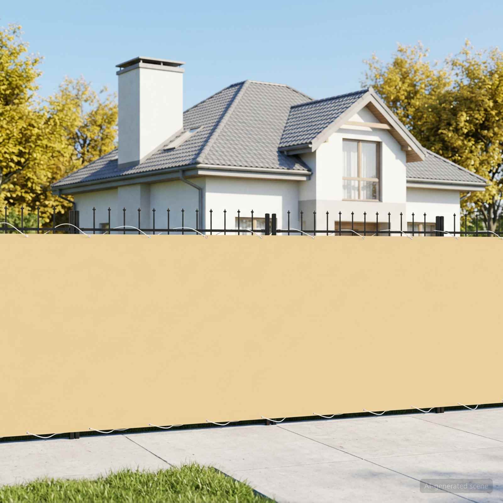 Balkon Privacy Scherm 180 x 300 cm Stof met PU-coating Zand is nu te koop bij PeponiXL, paradijselijk wonen!