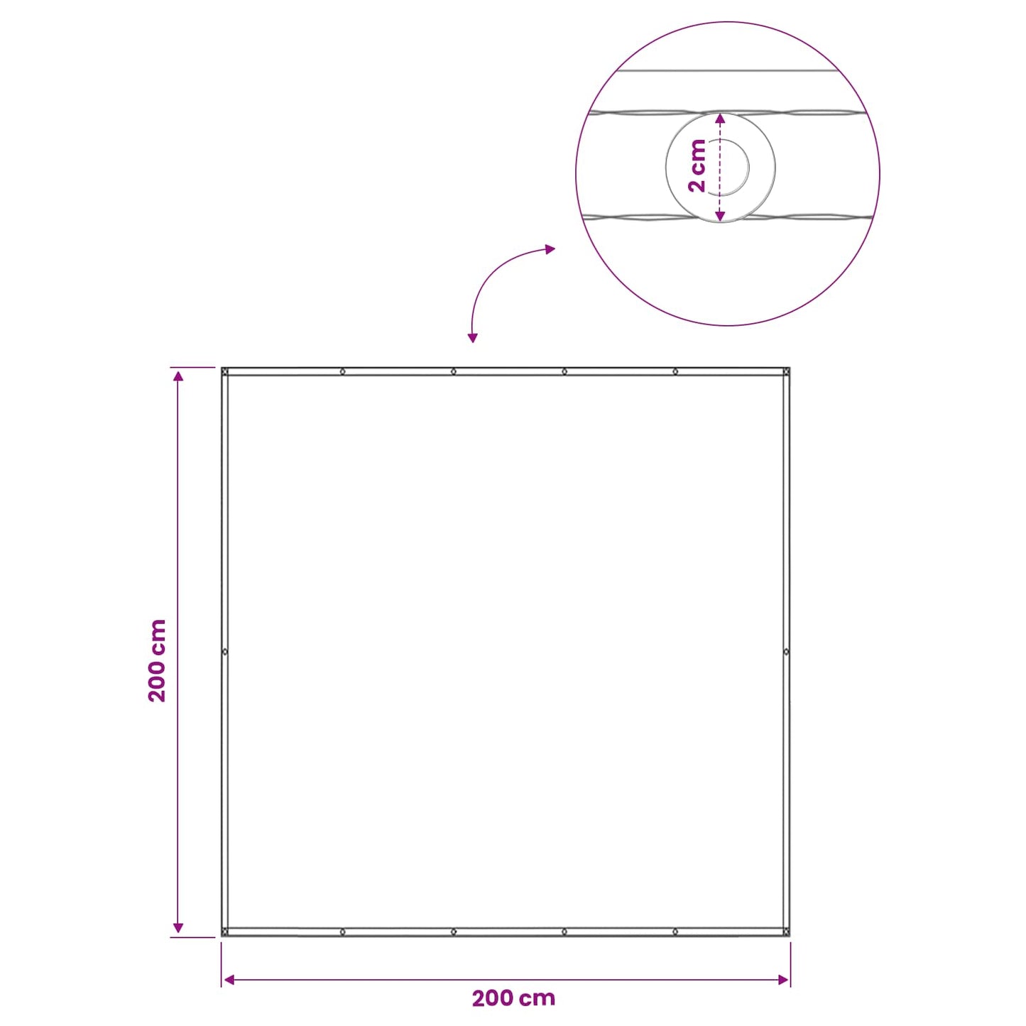 Balkon Privacy Scherm 200 x 200 cm Stof met PU-coating Zand is nu te koop bij PeponiXL, paradijselijk wonen!