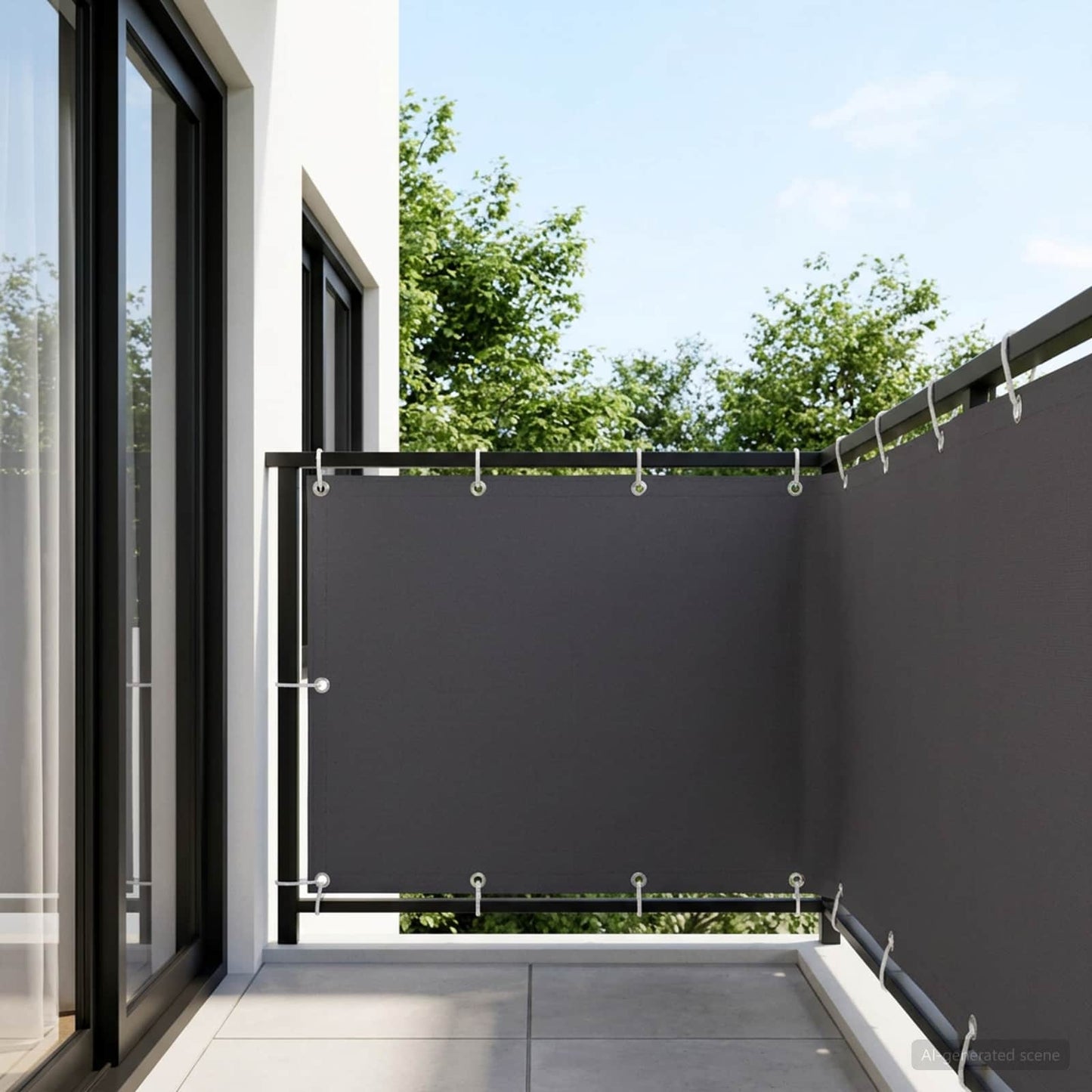 Balkon Privacy Scherm 150 x 500 cm Stof met PU-coating is nu te koop bij PeponiXL, paradijselijk wonen!