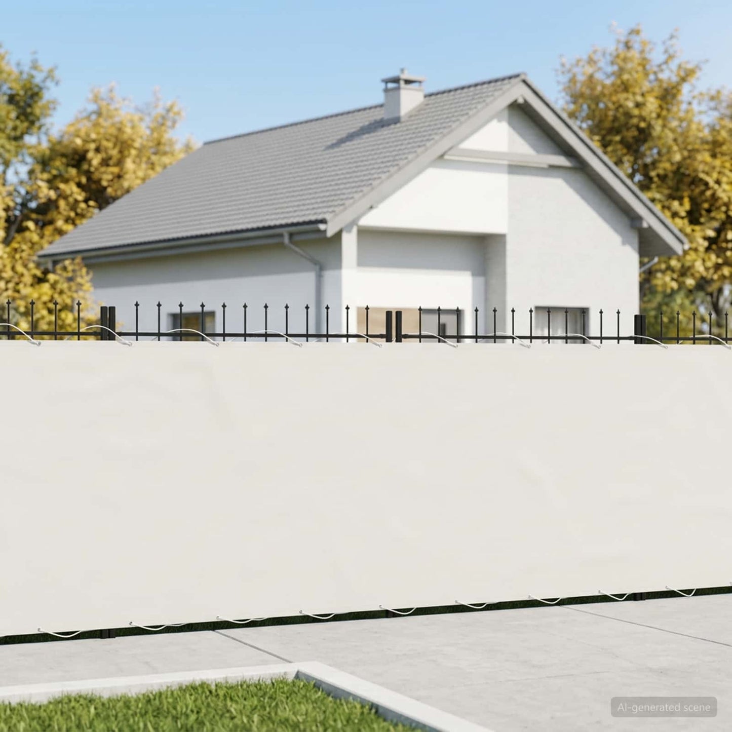 Balkon Privacy Scherm 150 x 500 cm Stof met PU-coating Wit is nu te koop bij PeponiXL, paradijselijk wonen!