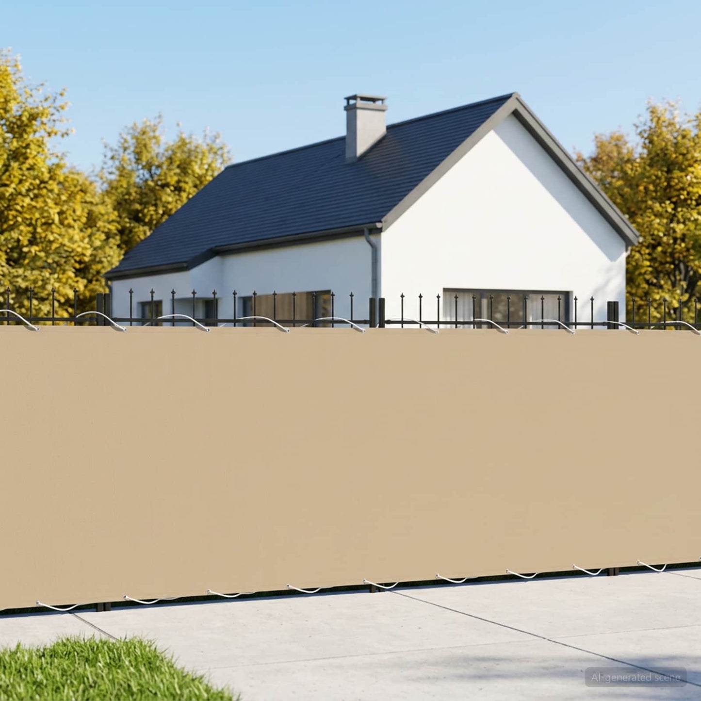 Balkon Privacy Scherm 150 x 200 cm Stof met PU-coating Beige is nu te koop bij PeponiXL, paradijselijk wonen!