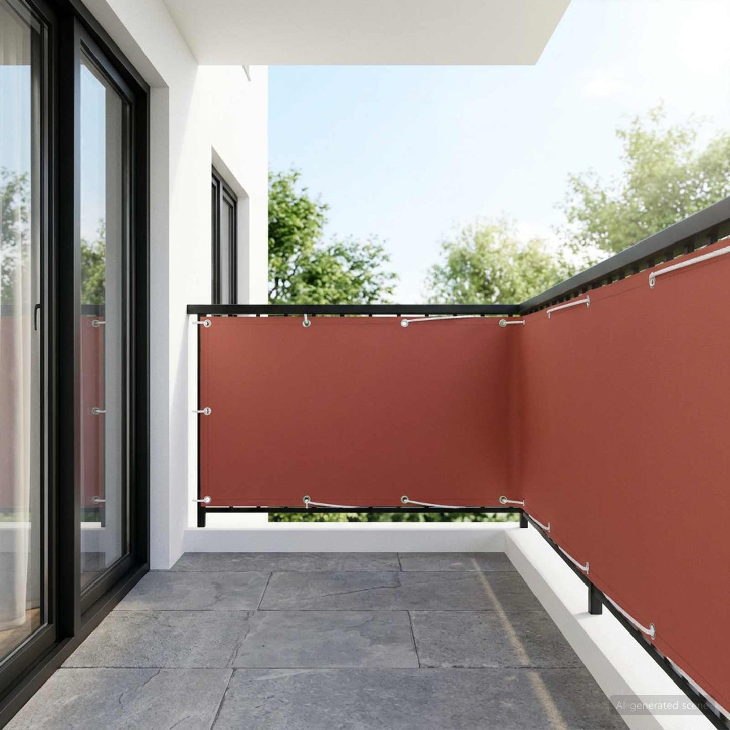 Balkon Privacy Scherm 150 x 800 cm Stof met PU-coating is nu te koop bij PeponiXL, paradijselijk wonen!
