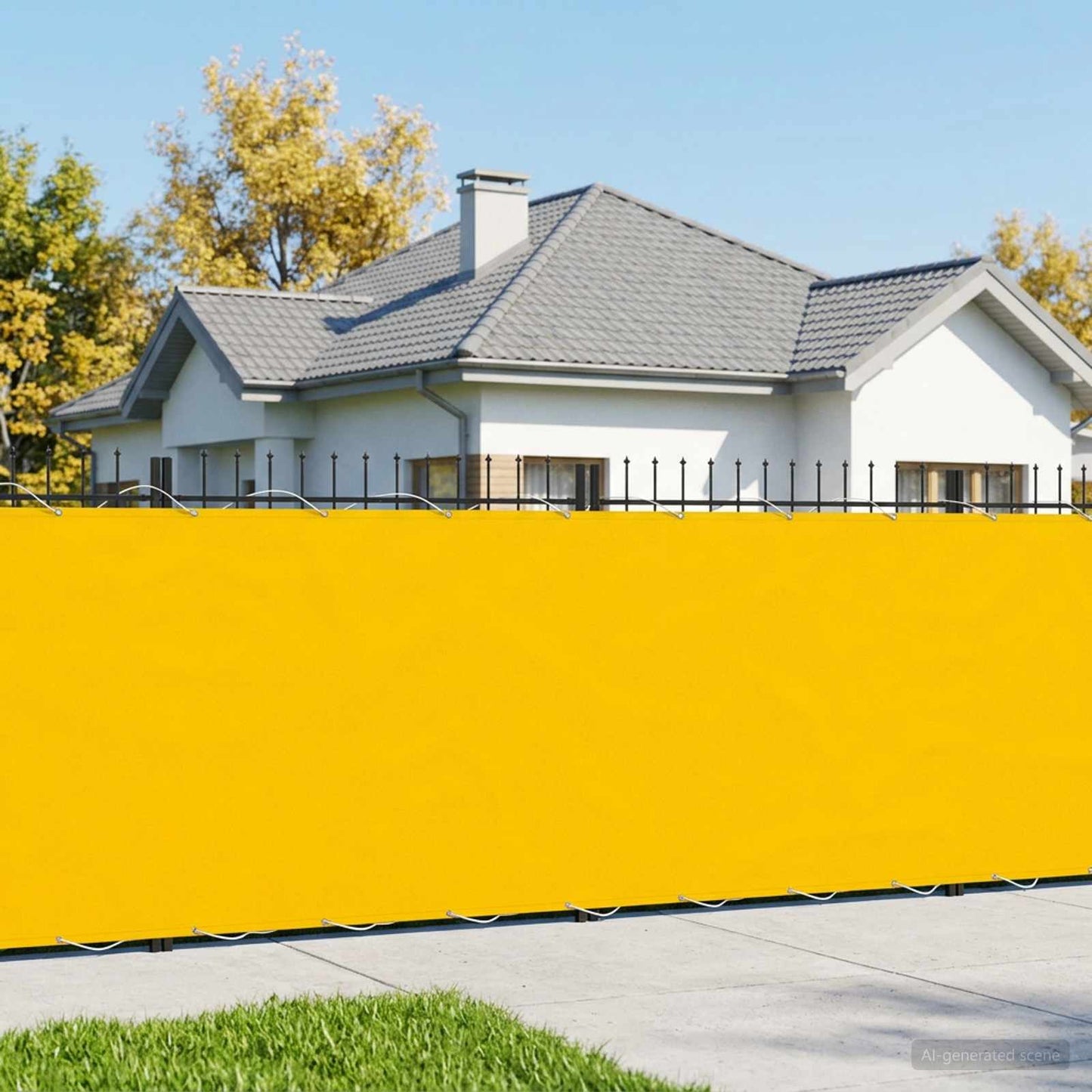 Balkon Privacy Scherm 150 x 400 cm Stof met PU-coating Geel is nu te koop bij PeponiXL, paradijselijk wonen!