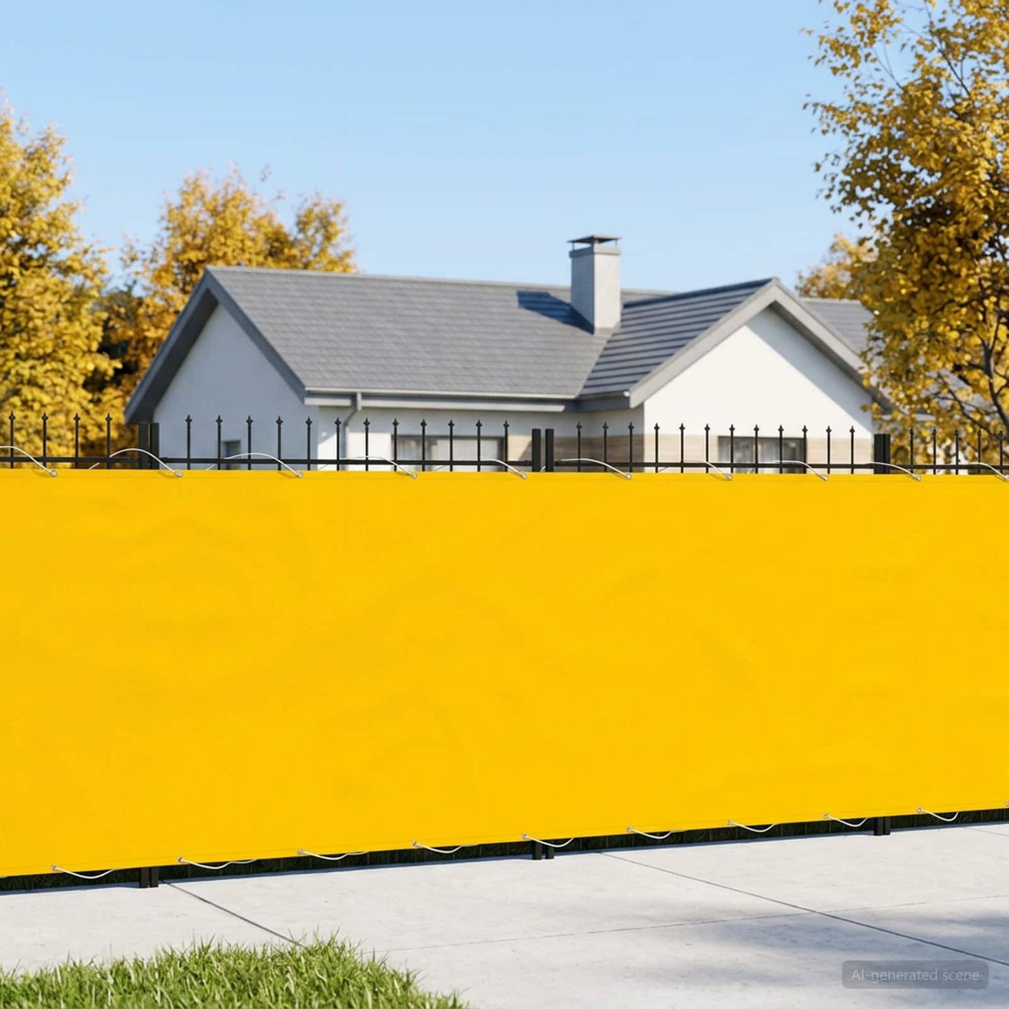 Balkon Privacy Scherm 200 x 300 cm Stof met PU-coating Geel
