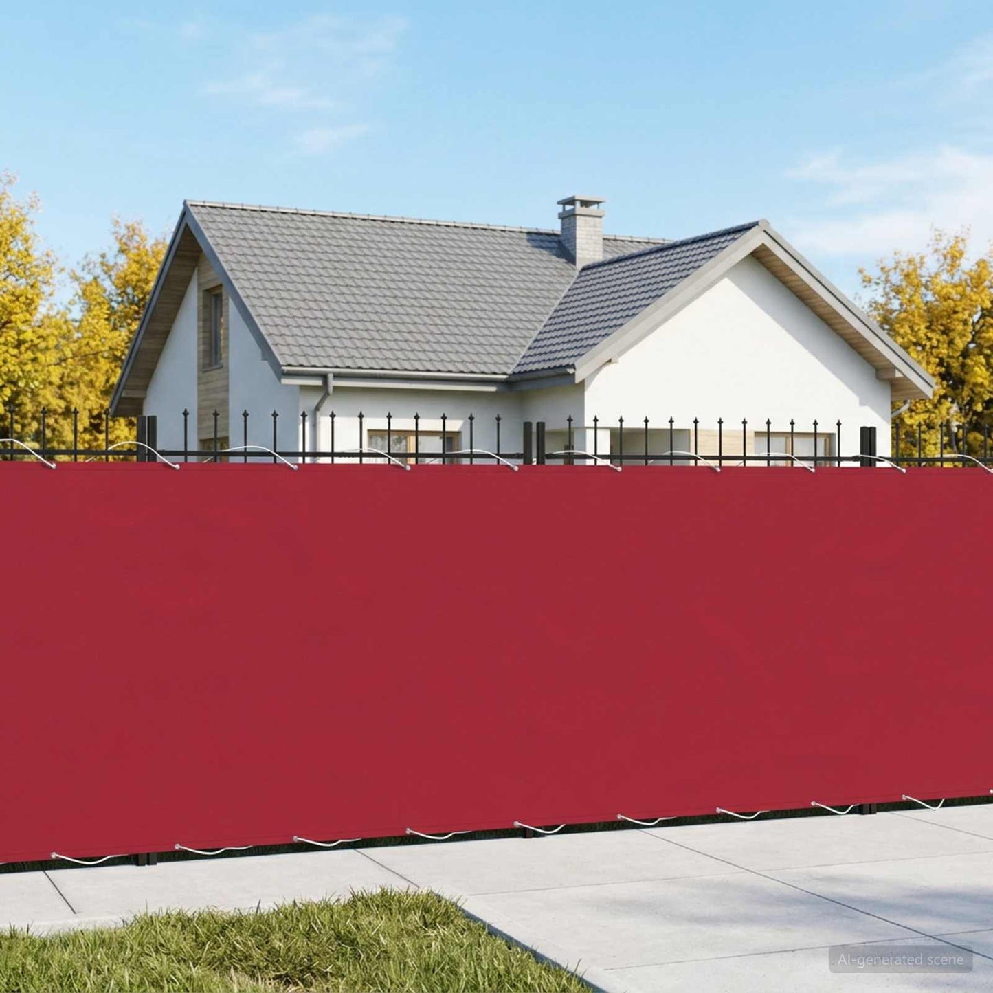 Balkon Privacy Scherm 150 x 800 cm Stof met PU-coating Rood is nu te koop bij PeponiXL, paradijselijk wonen!