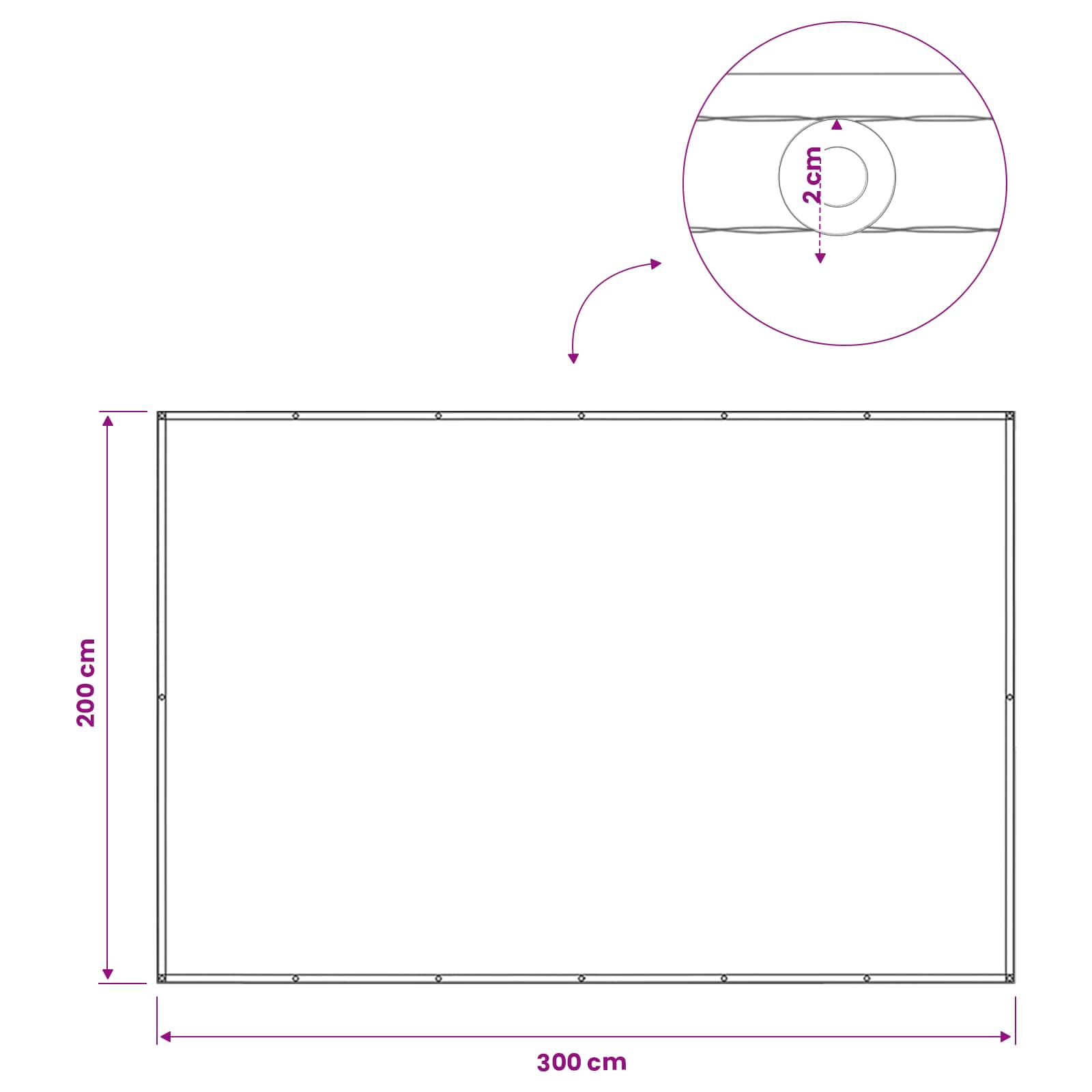 Balkon Privacy Scherm 200 x 300 cm Stof met PU-coating Bruin is nu te koop bij PeponiXL, paradijselijk wonen!