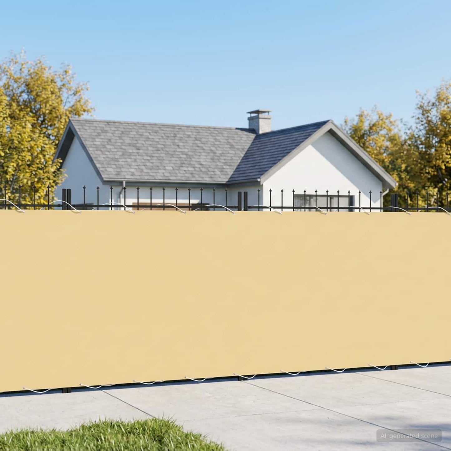 Balkon Privacy Scherm 1,8 x 25 m Stof met PU-coating Beige