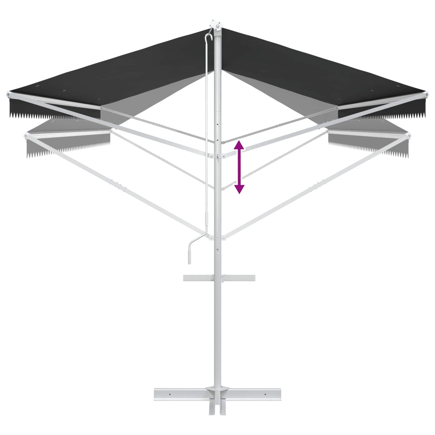 Vrijstaande luifel Antracietkleurig 6 x 3 m Polyester is nu te koop bij PeponiXL, paradijselijk wonen!
