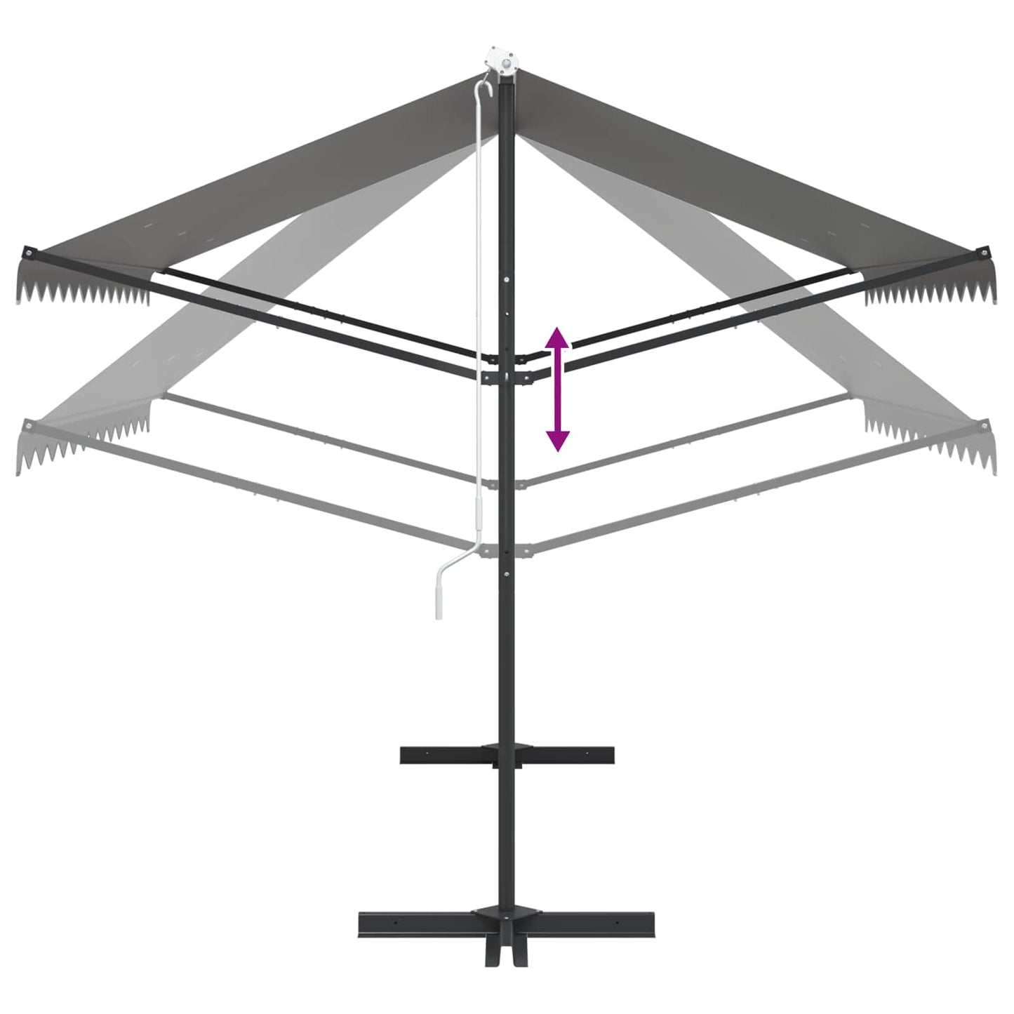 Vrijstaande luifel Grijs 3 x 3 m Polyester is nu te koop bij PeponiXL, paradijselijk wonen!