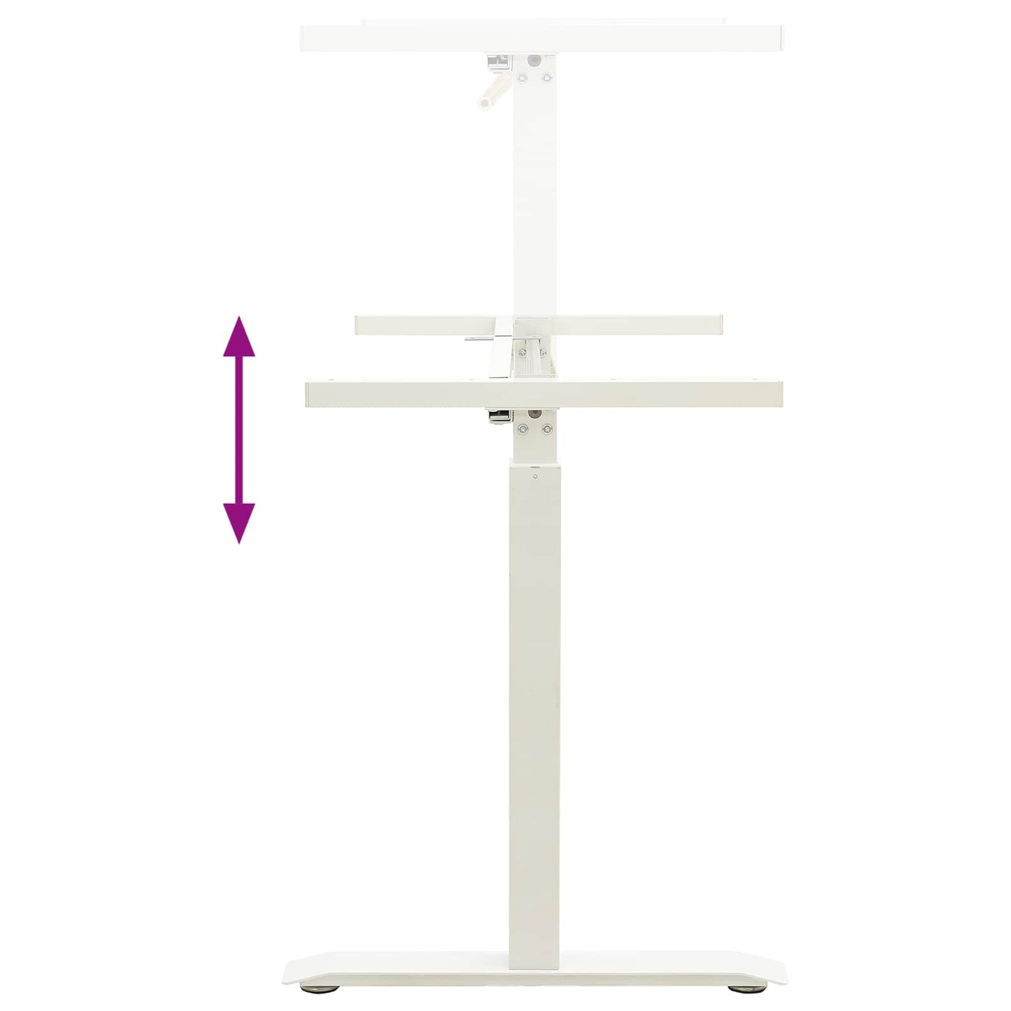 Bureau Wit en Lichtbruin 140 x 60 cm Massief Eikenhout is nu te koop bij PeponiXL, paradijselijk wonen!