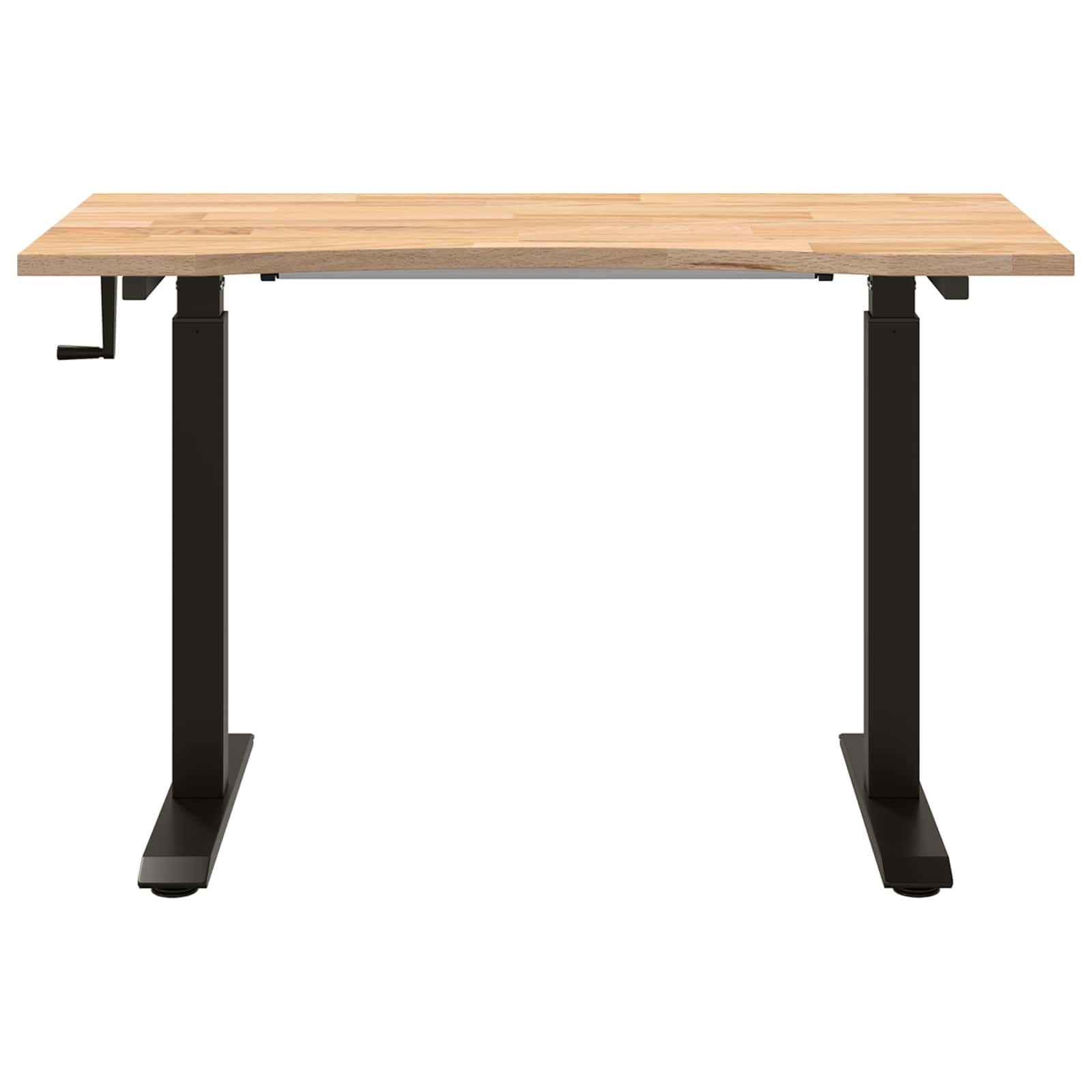 Bureau Zwart en natuurlijk 120 x 60 cm Massief Eikenhout is nu te koop bij PeponiXL, paradijselijk wonen!