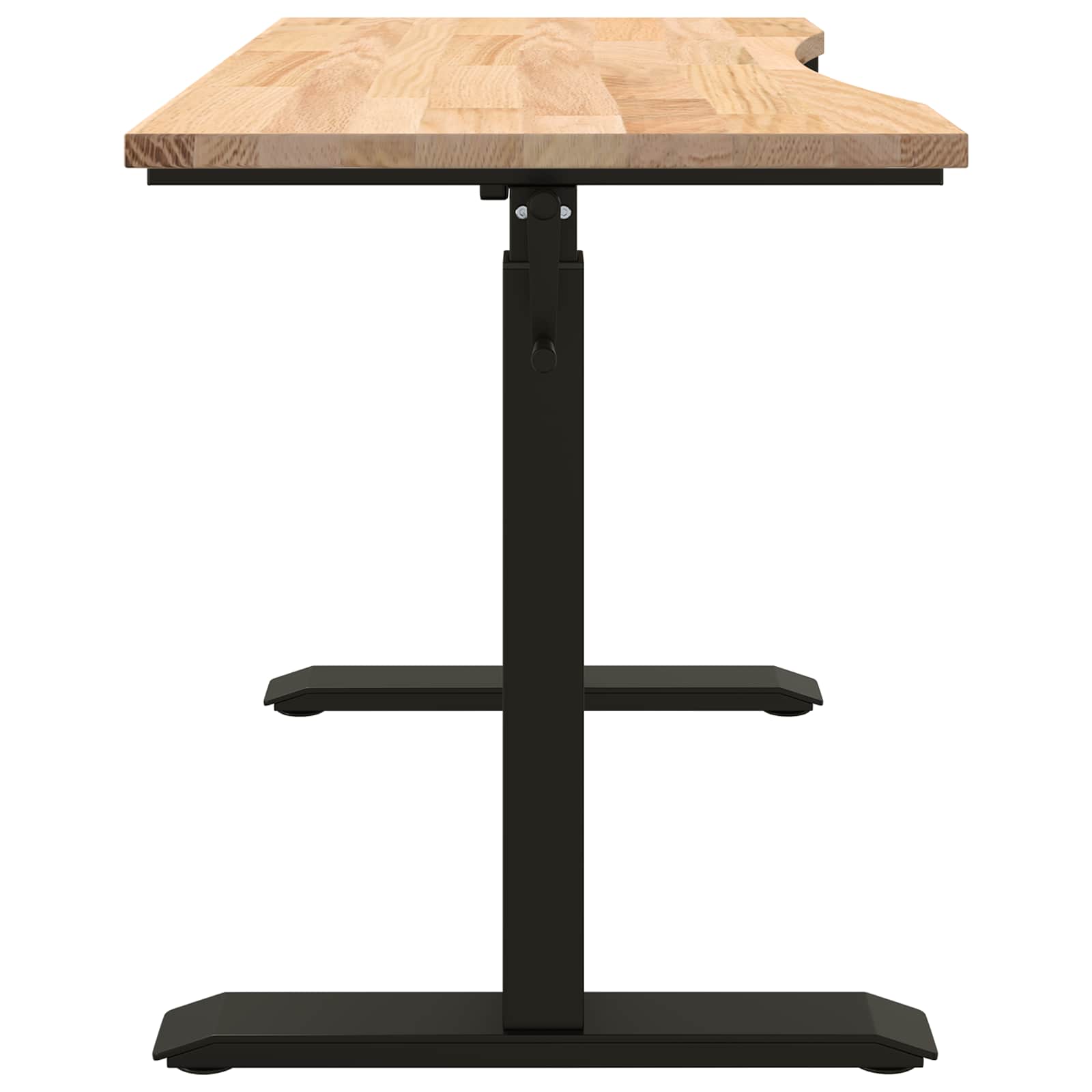 Bureau Zwart en natuurlijk 120 x 60 cm Massief Eikenhout is nu te koop bij PeponiXL, paradijselijk wonen!