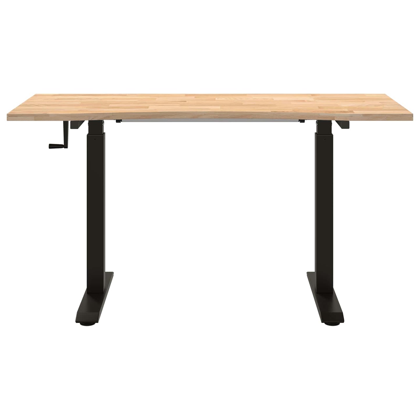 Bureau Zwart en natuurlijk 140 x 60 cm Massief Eikenhout is nu te koop bij PeponiXL, paradijselijk wonen!