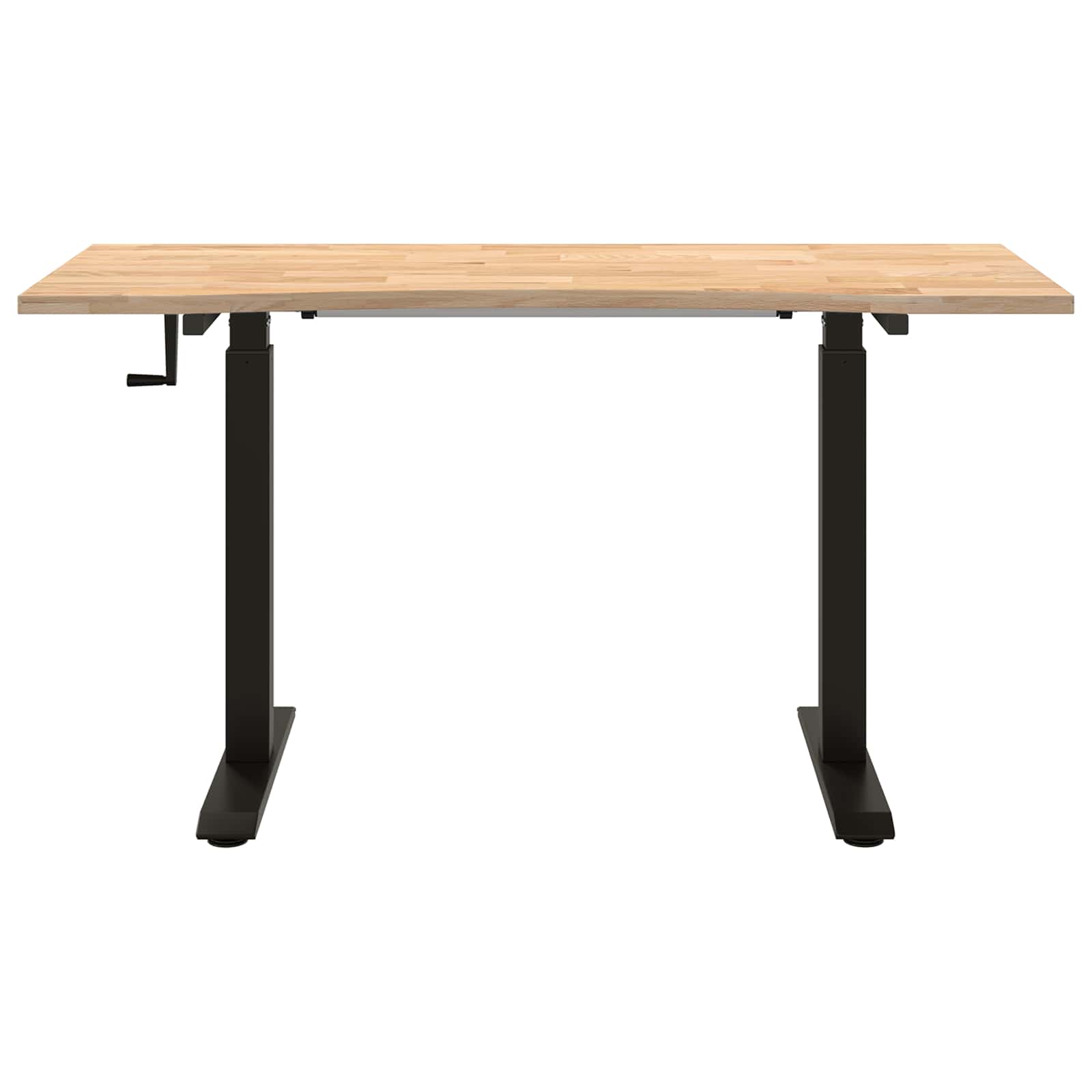 Bureau Zwart en natuurlijk 140 x 60 cm Massief Eikenhout is nu te koop bij PeponiXL, paradijselijk wonen!