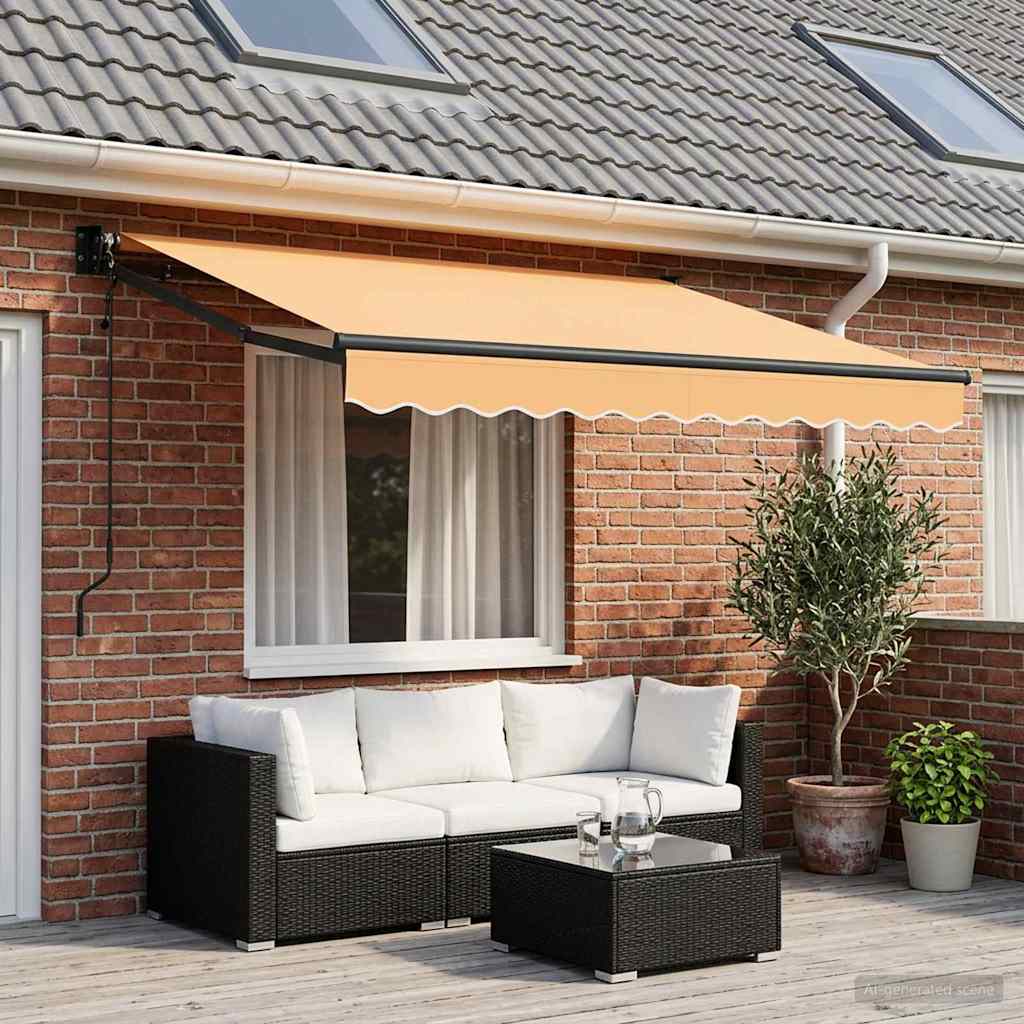 Uitschuifbare luifel Zand 3 x 2 m Polyester en Metaal is nu te koop bij PeponiXL, paradijselijk wonen!