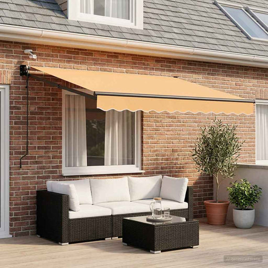 Elektrisch Uittrekbaar Zonnescherm Zand is nu te koop bij PeponiXL, paradijselijk wonen!