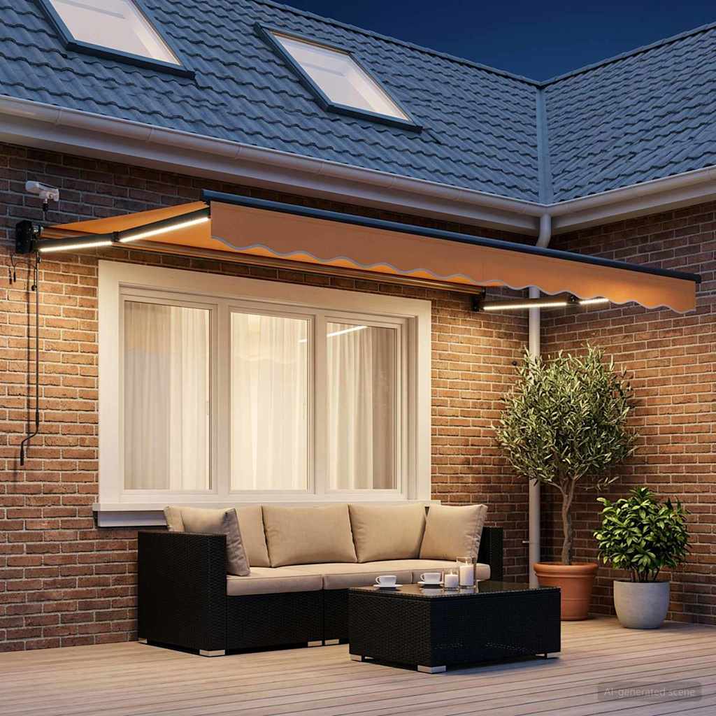 Elektrisch Uittrekbaar Zonnescherm Zand is nu te koop bij PeponiXL, paradijselijk wonen!