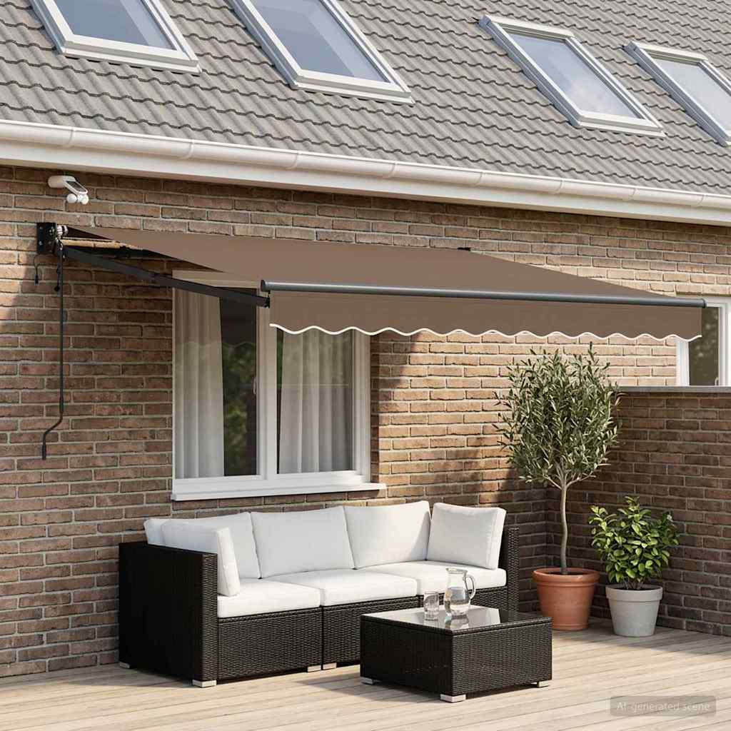 Elektrisch Uittrekbaar Zonnescherm Taupe