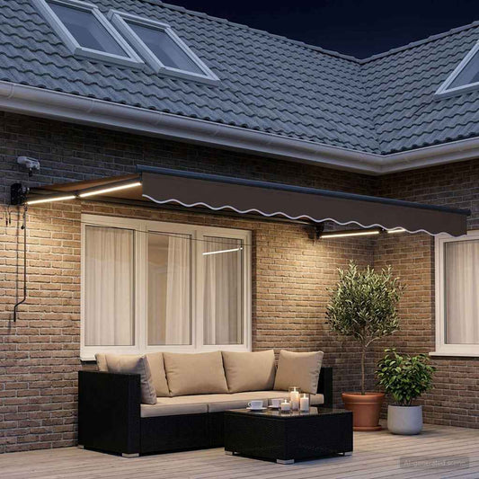 Elektrisch Uittrekbaar Zonnescherm Taupe is nu te koop bij PeponiXL, paradijselijk wonen!