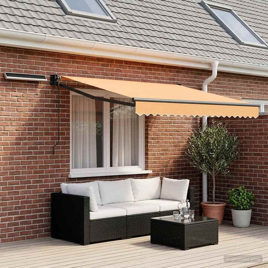 Elektrisch Uittrekbaar Zonnescherm Zand is nu te koop bij PeponiXL, paradijselijk wonen!