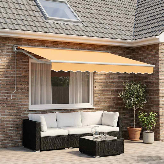 Handmatig uitschuifbare luifel Zand 3,5 x 2,5 m is nu te koop bij PeponiXL, paradijselijk wonen!